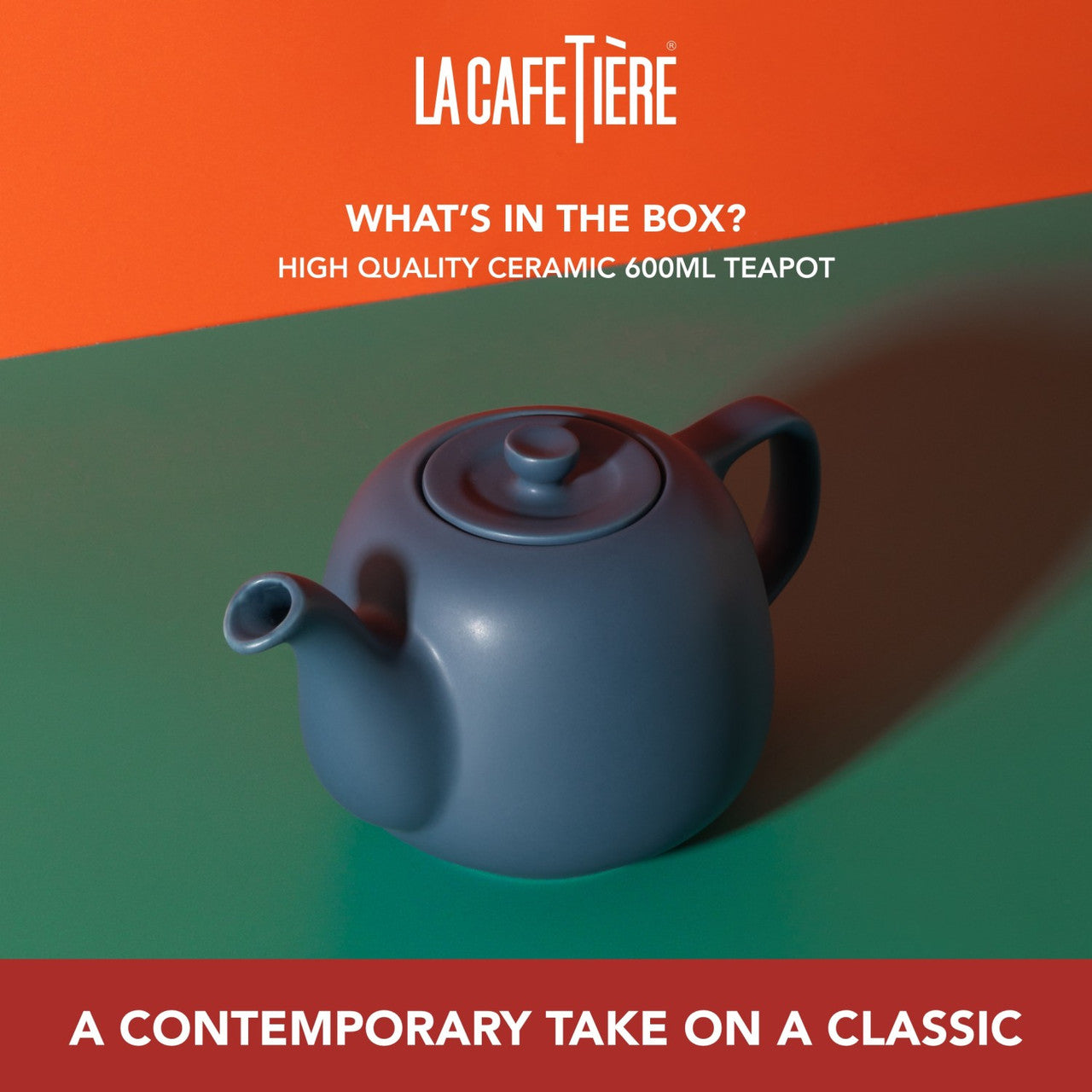 La Cafetière Ceramic Teapot 600ml (Navy)