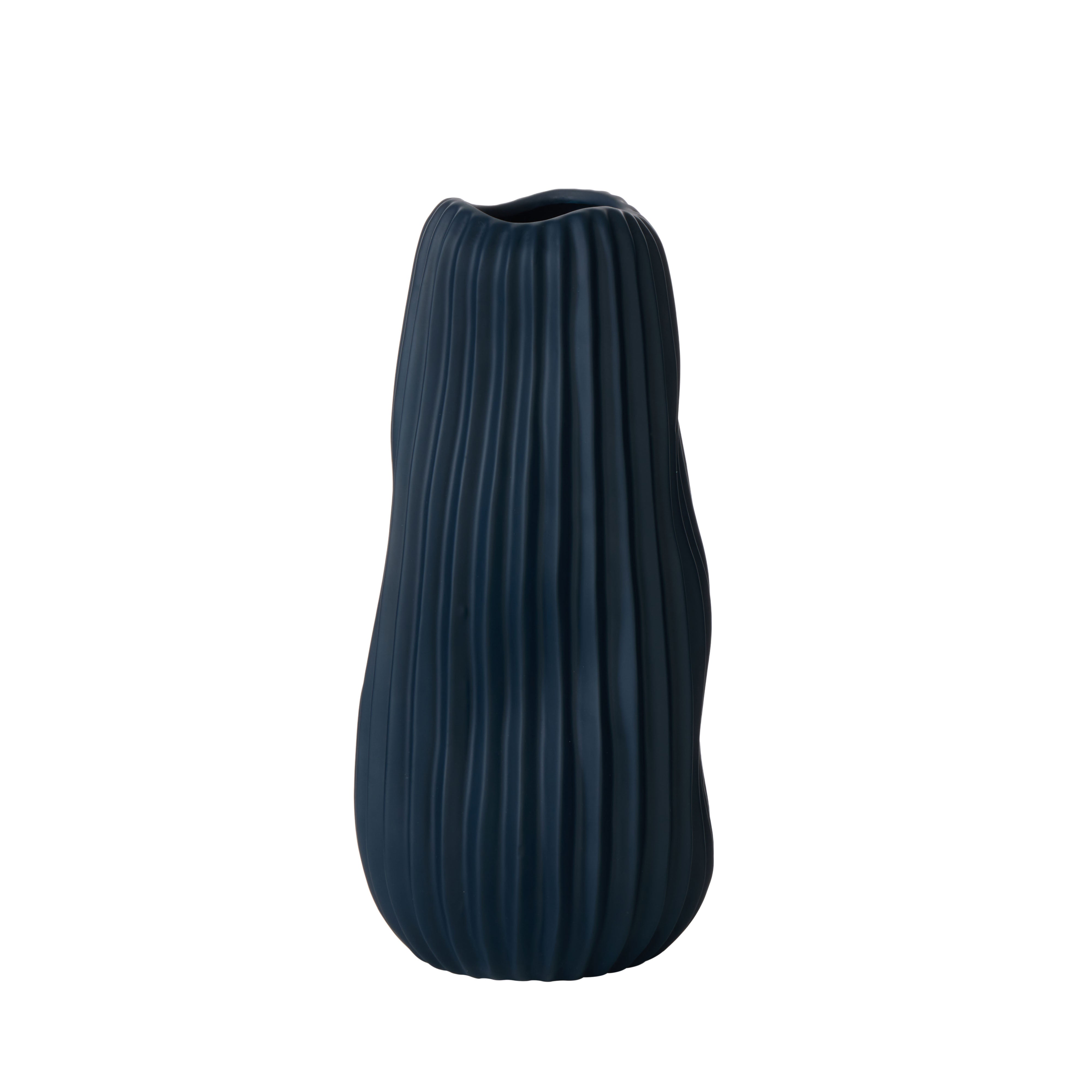 Rogue Lyra Vase Navy 20 x 41cm