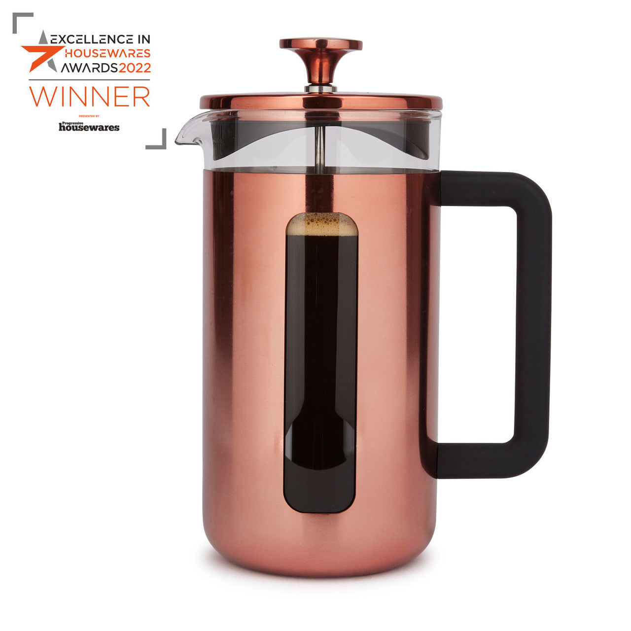 La Cafetière Pisa Stainless Steel Cafetière 8 Cup / 1L (Copper)