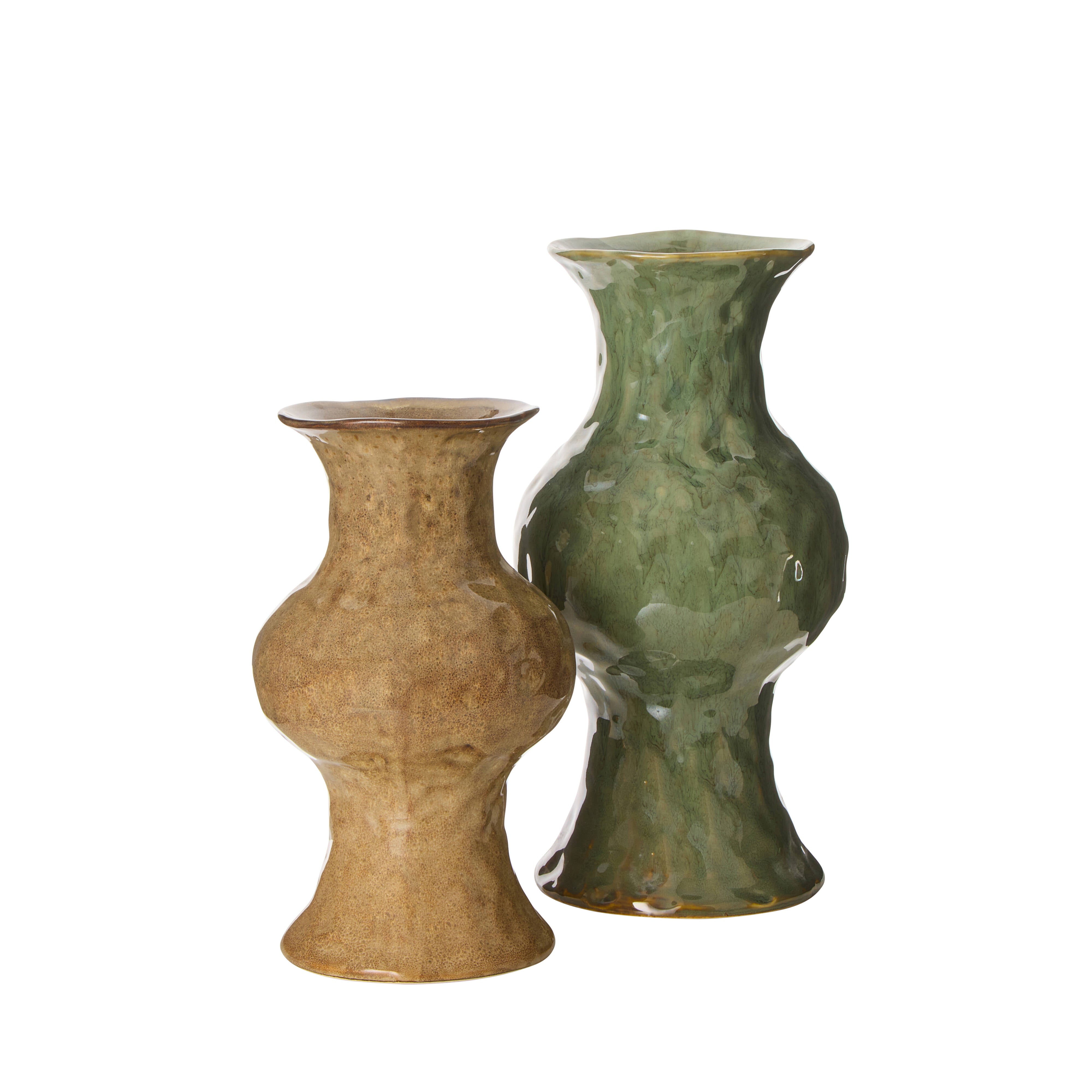 Amalfi Elara Vase Reactive Light Brown