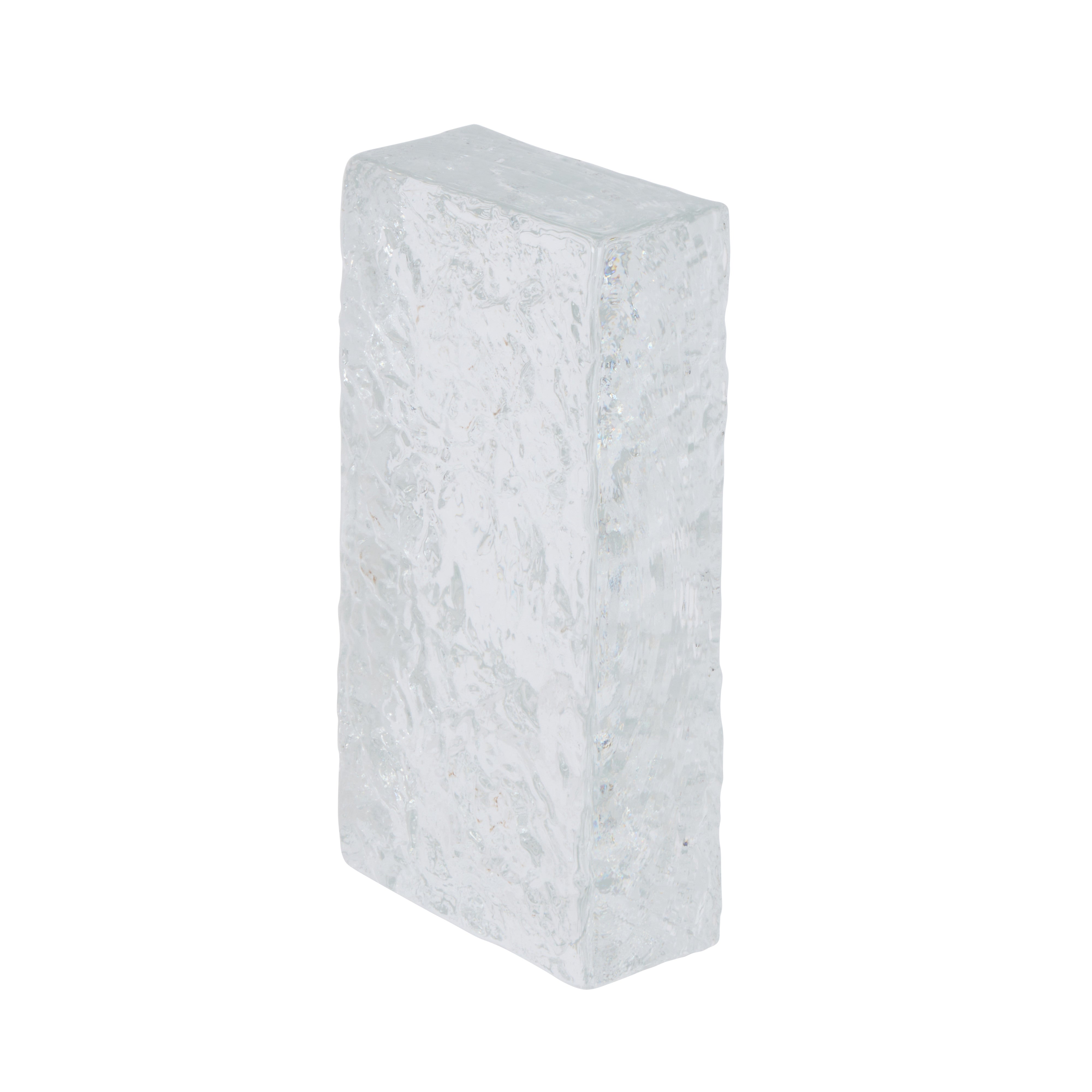 Amalfi Bernard Glass Brick Sculpture Rippled