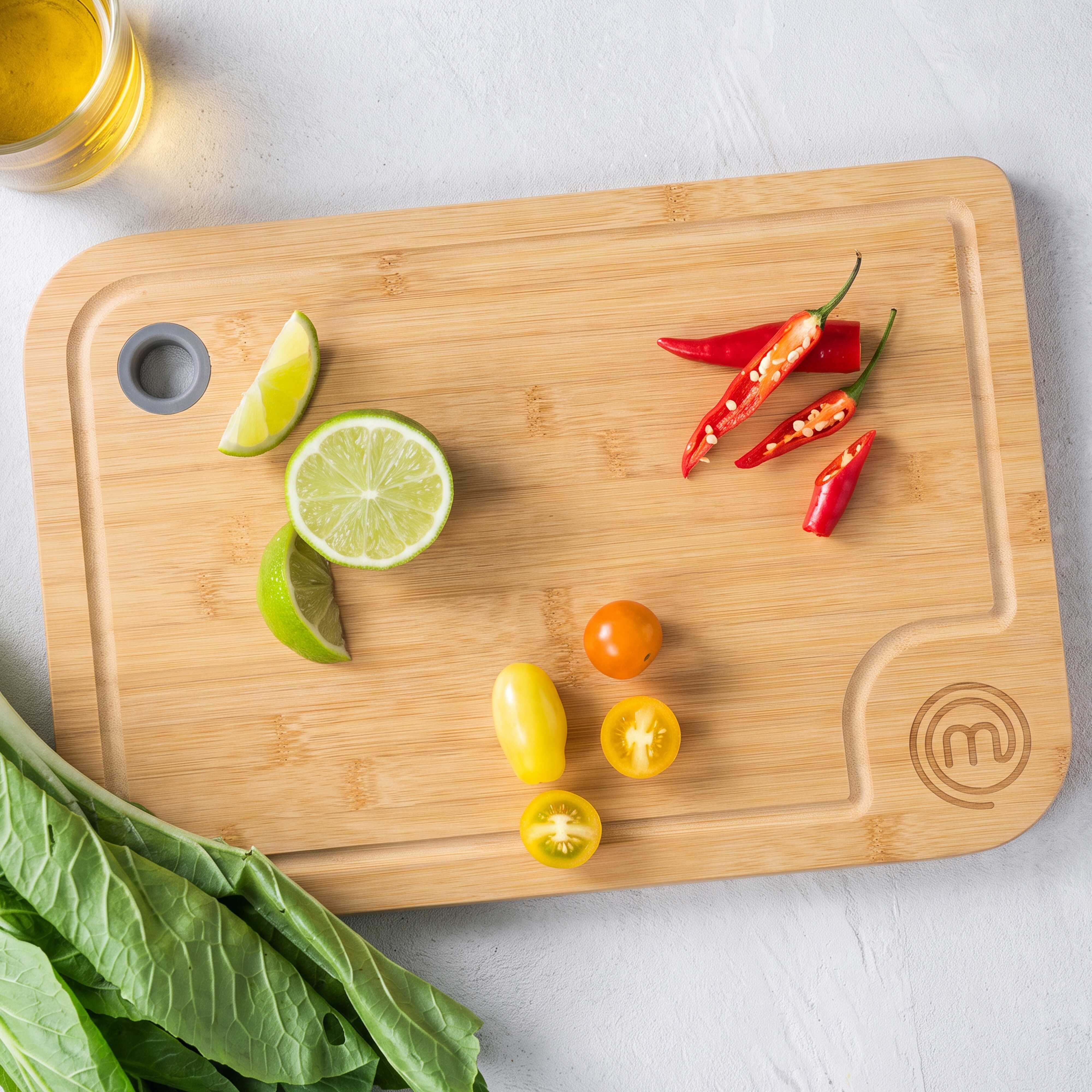 MasterChef Sage Bamboo Board 38.5x27.5x1.5cm Sage & Natural