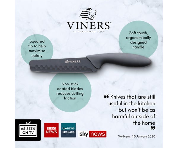 Viners Assure Chef Knife, 20cm / 8" - Black