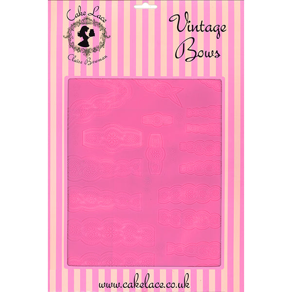 Claire Bowman Cake Lace Vintage Bows 3D Cake Lace Mat