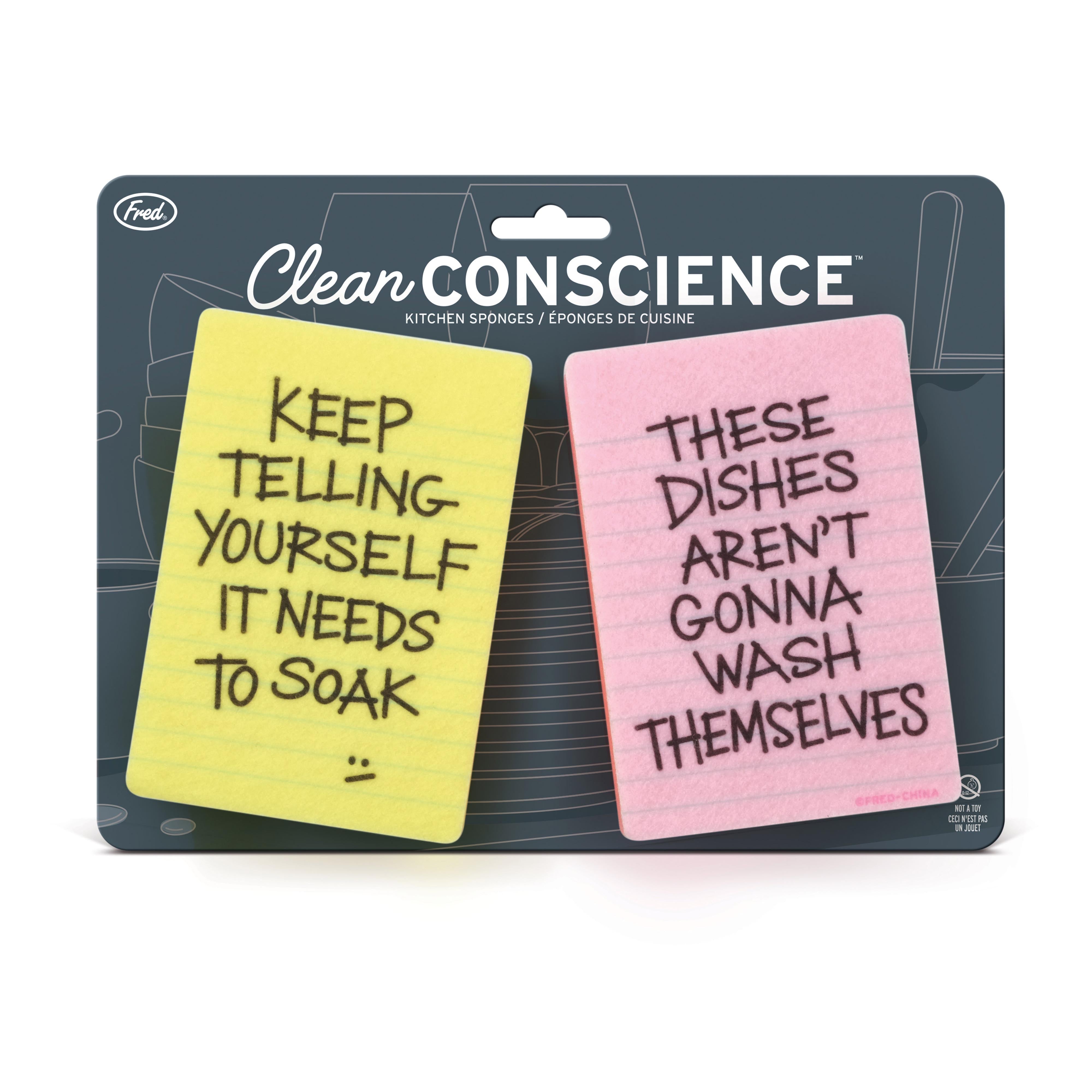 Fred Clean Conscience Sponges 2 Piece Set Multi-Coloured