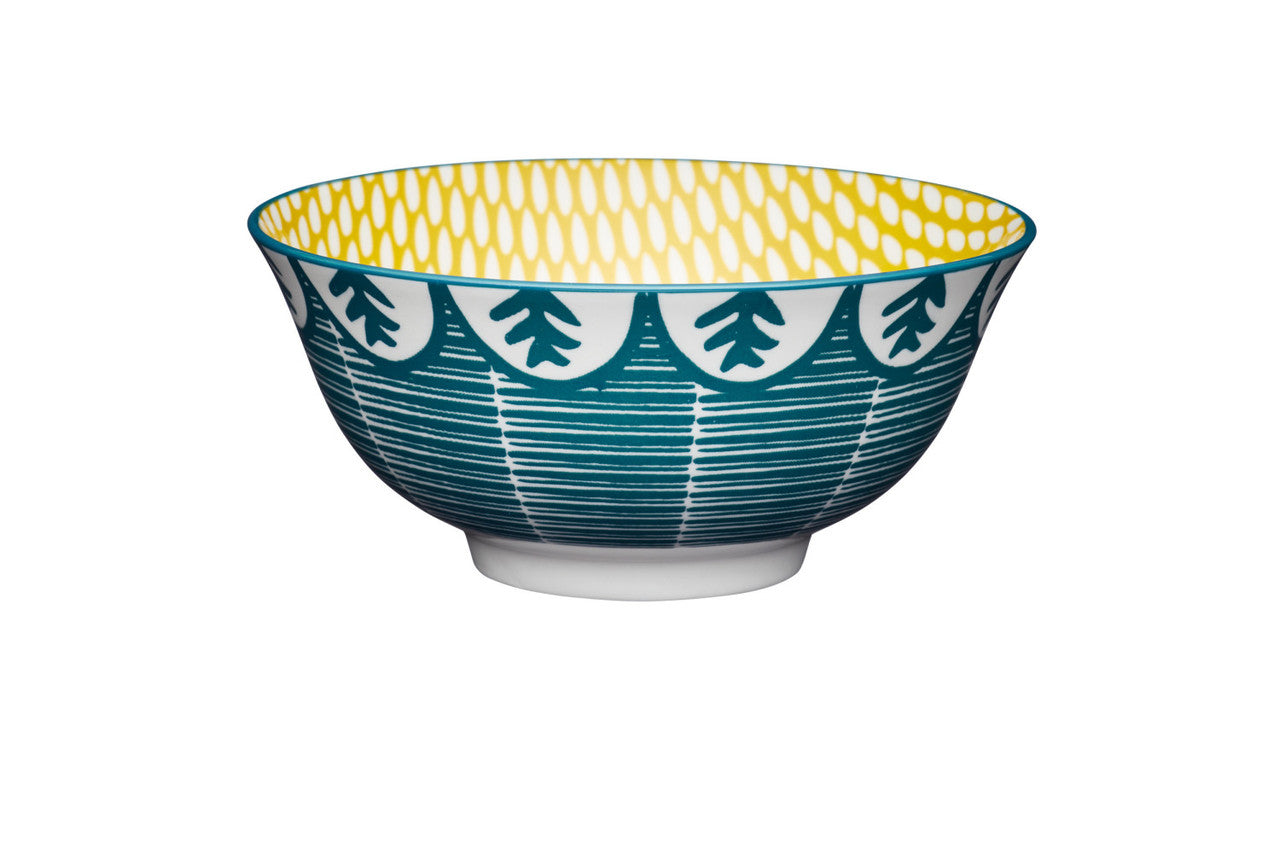 Mikasa Glazed Stoneware Bowl 15.5cm (Leafy Green)