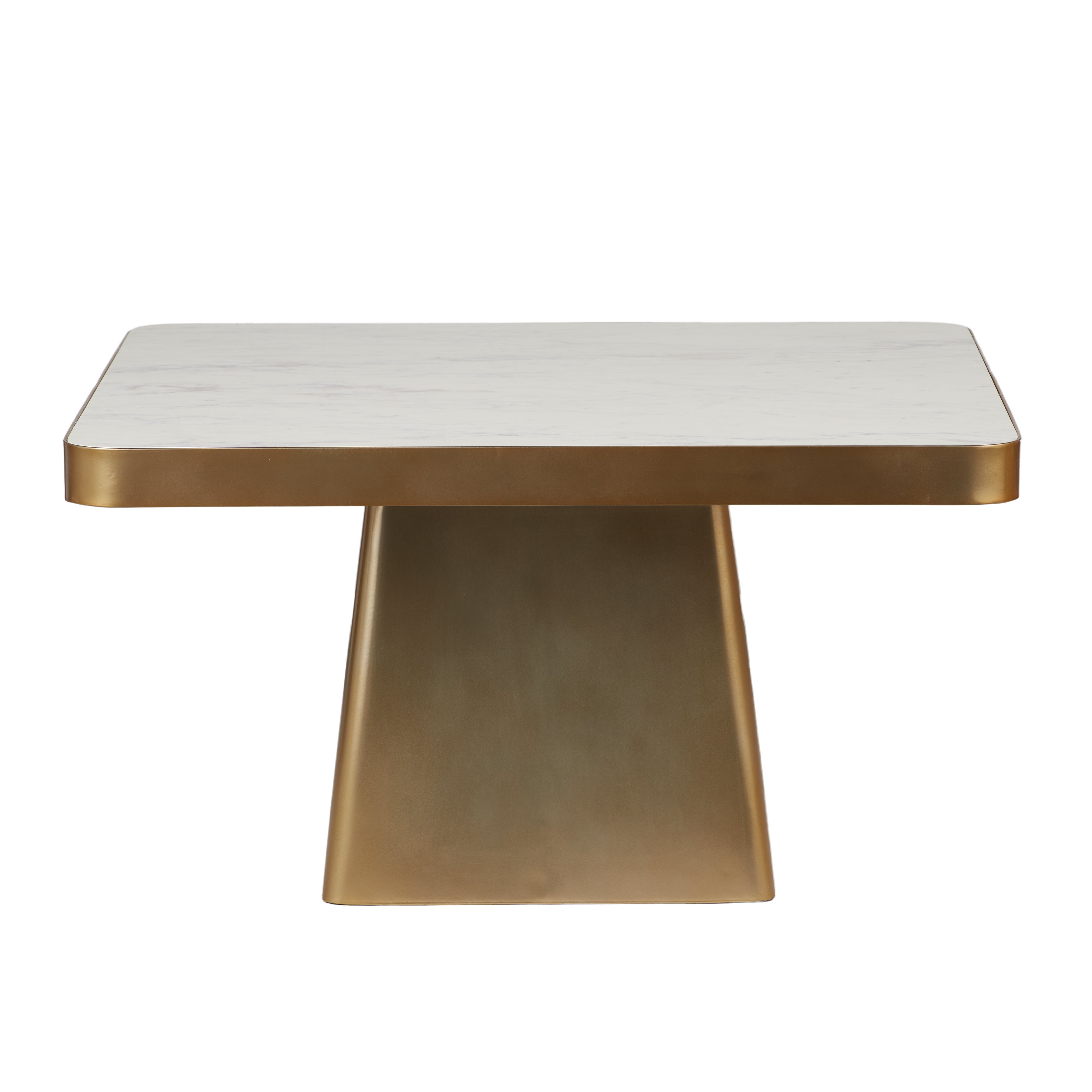 Grand Designs Dutton Coffee Table Gold & White Marble