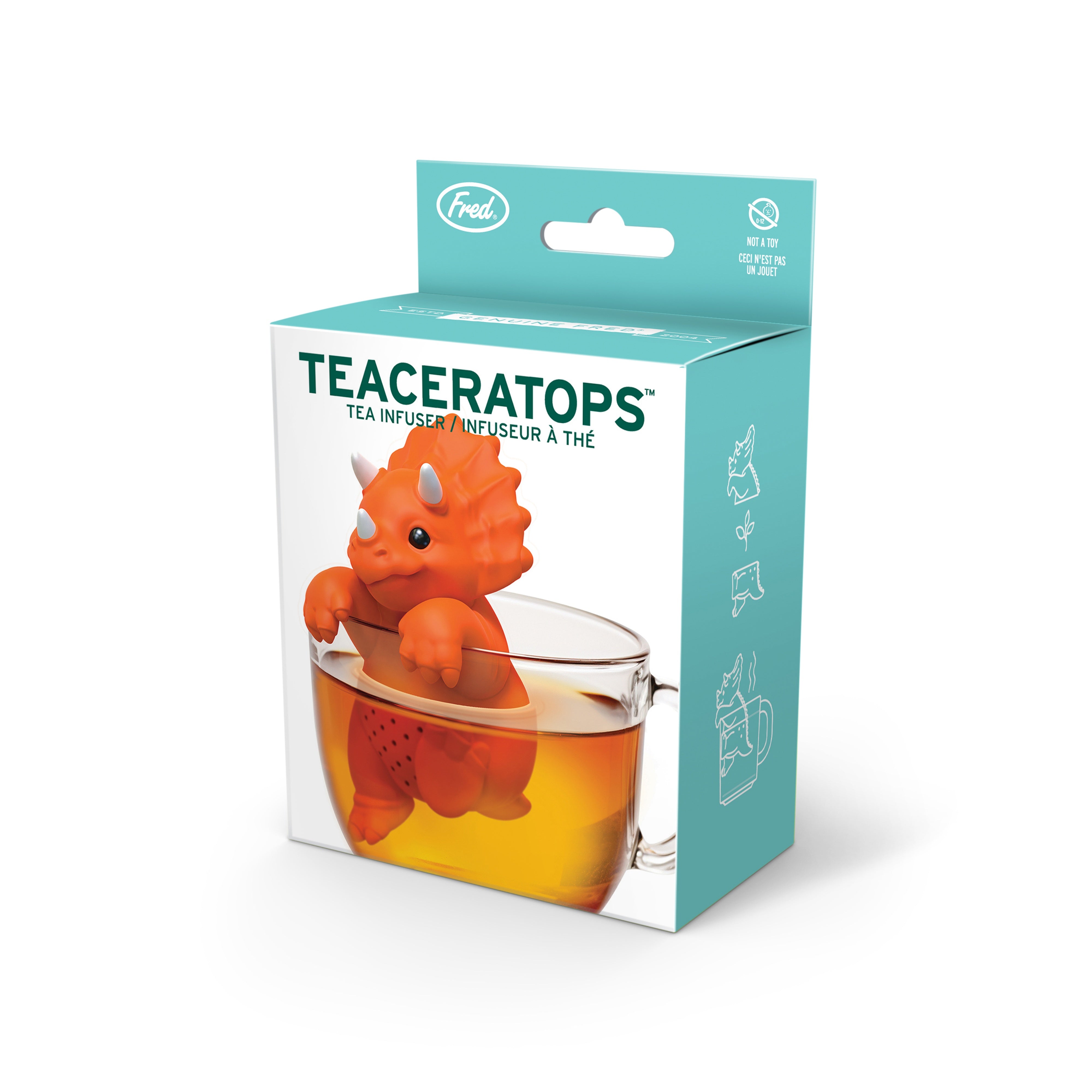 Fred Teaceratops Triceratops Tea Infuser Orange