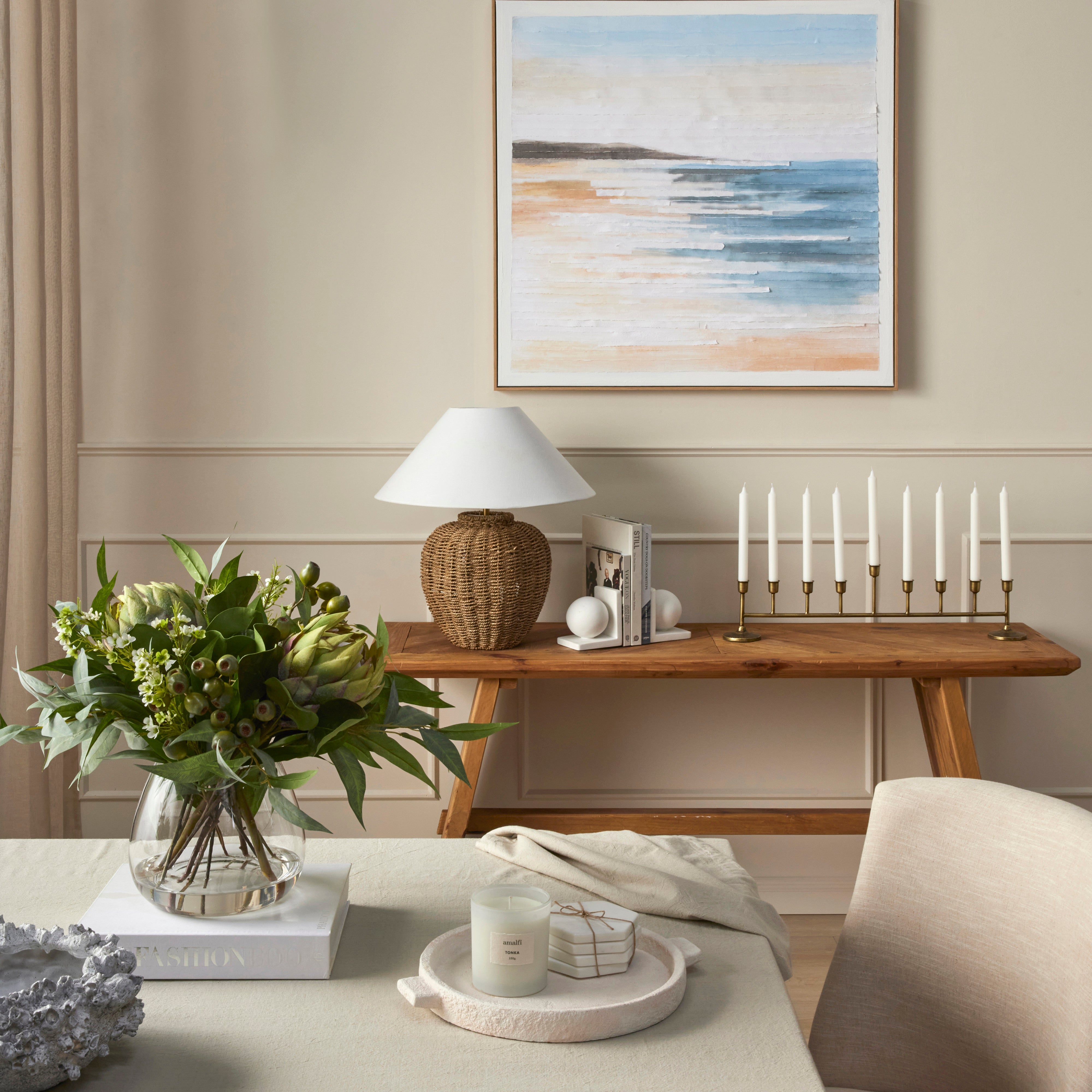 Amalfi Ford Candleholder Brass