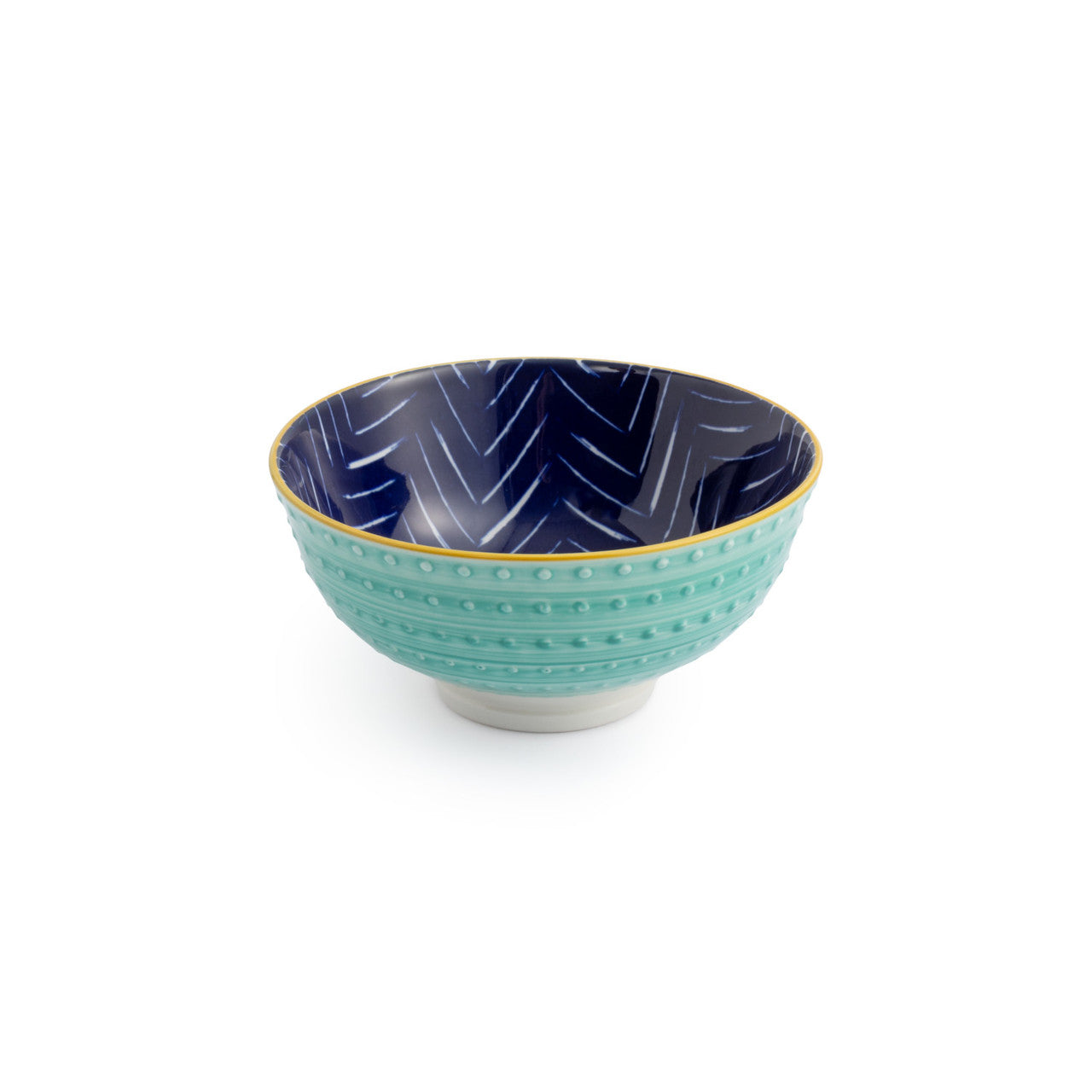 Mikasa Stoneware Nibble Bowl 12cm (Indigo Chevron)