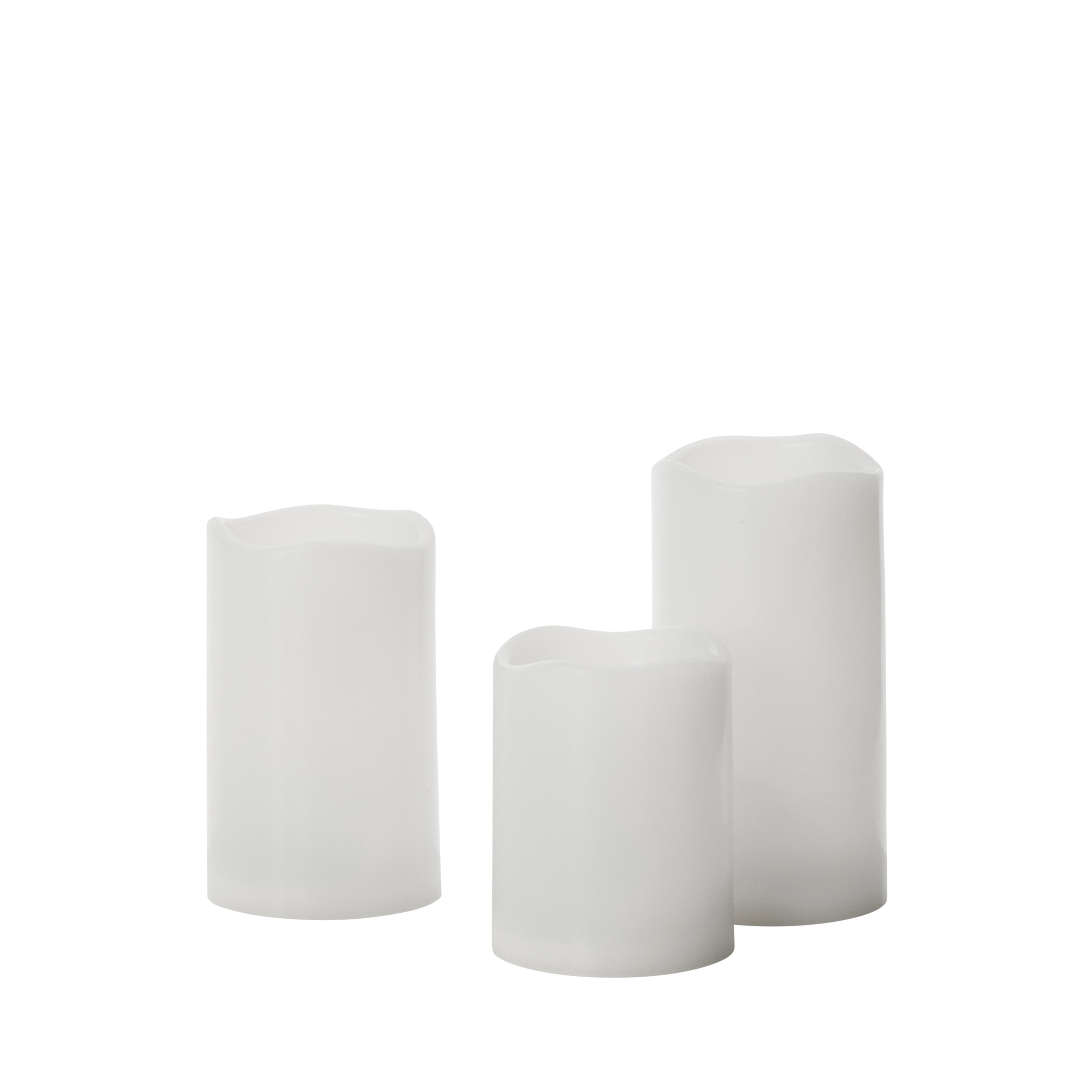 Rogue Elaris Solar Candle 3 Piece Set White