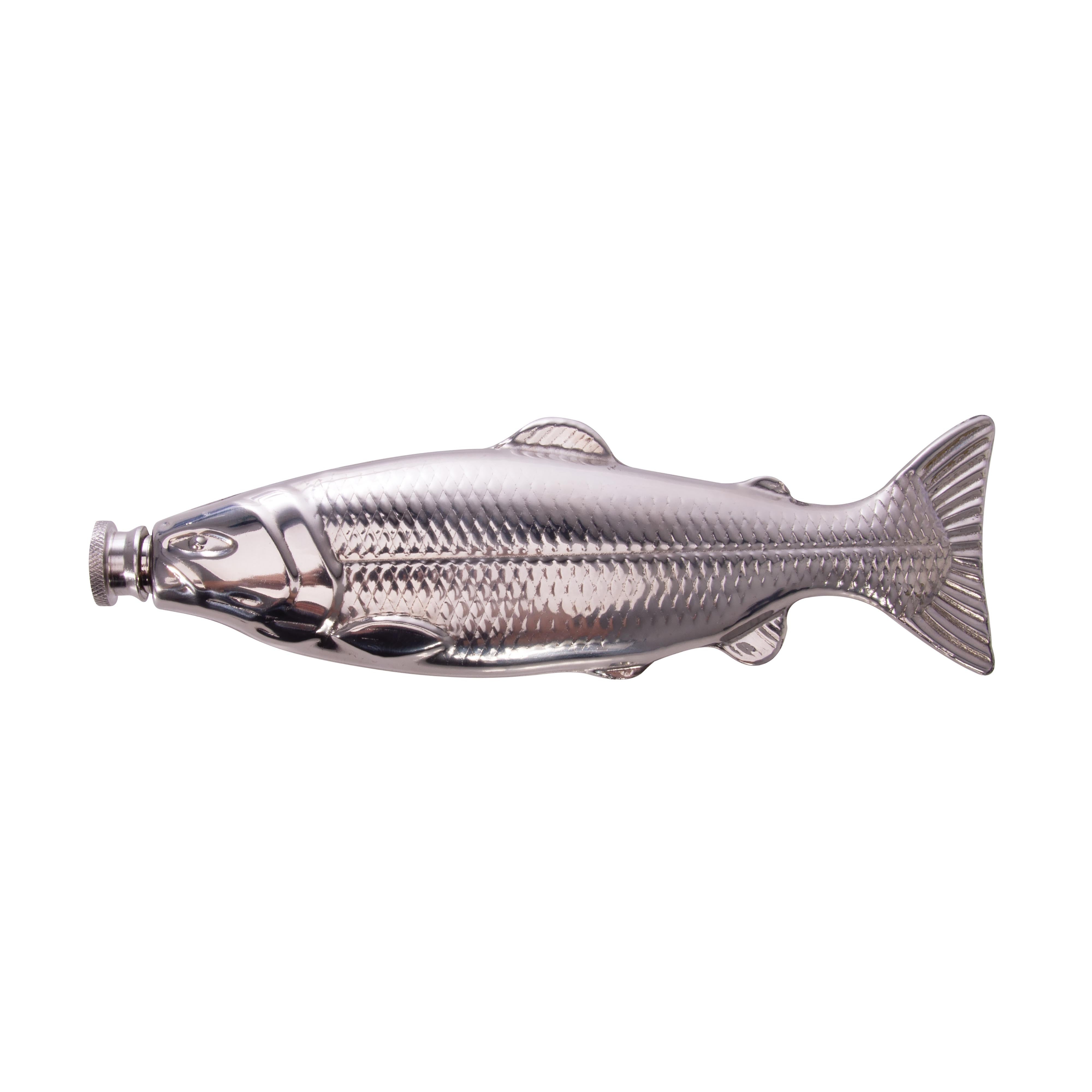 Maverick Fish Flask Silver
