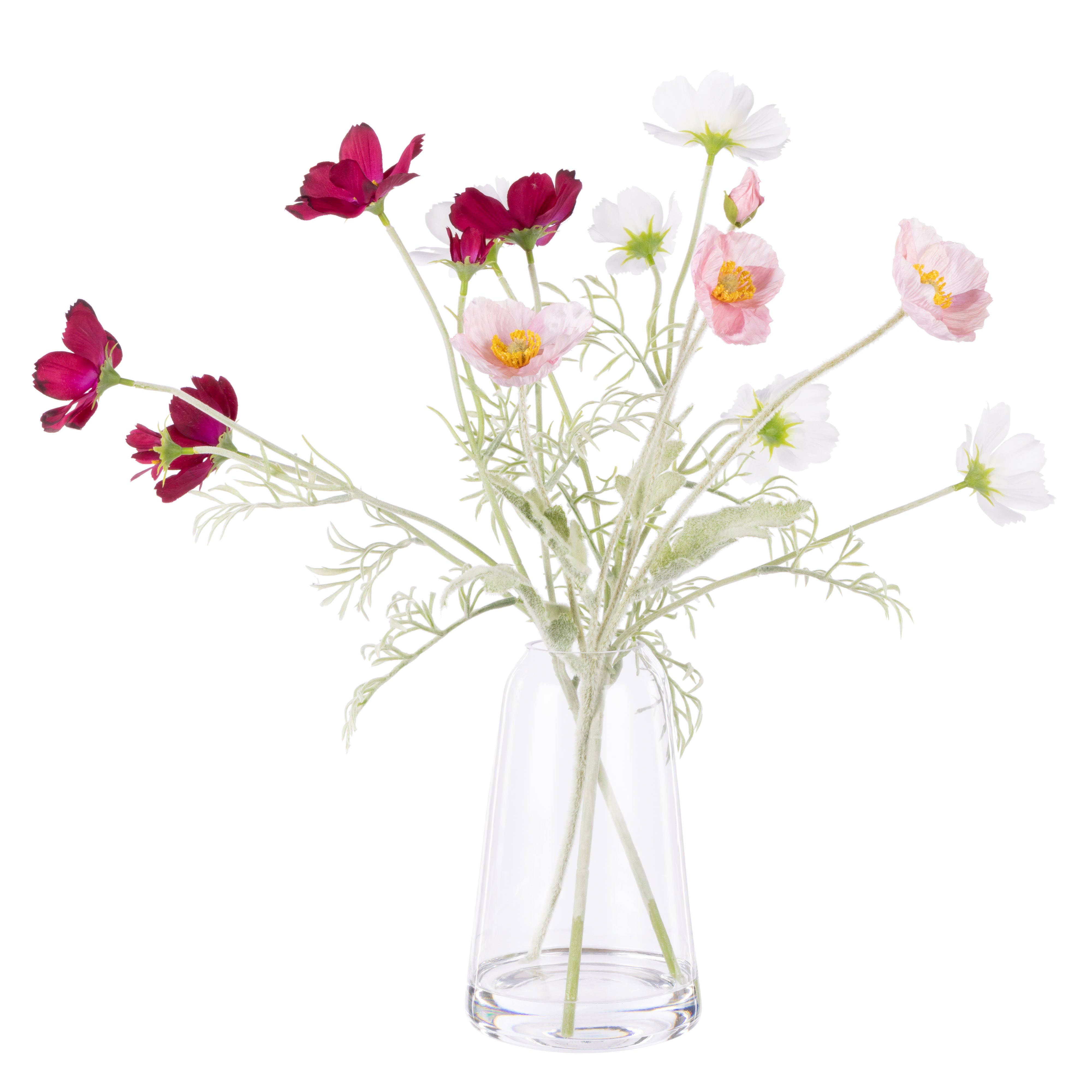 Rogue Poppy Cosmos Mix - Giselle Vase Pink & Purple & White