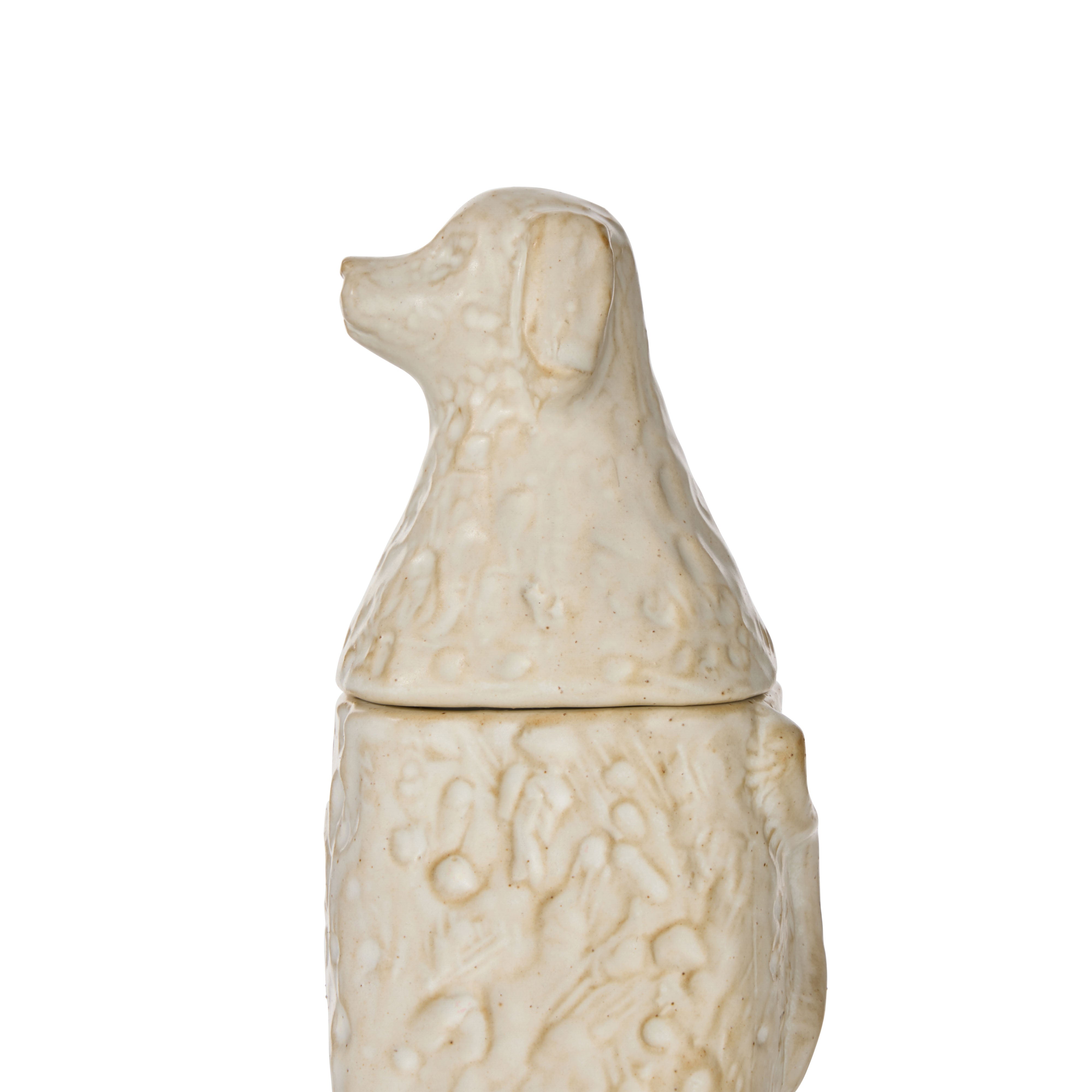 Amalfi Ari Dog Jar Off White Reactive