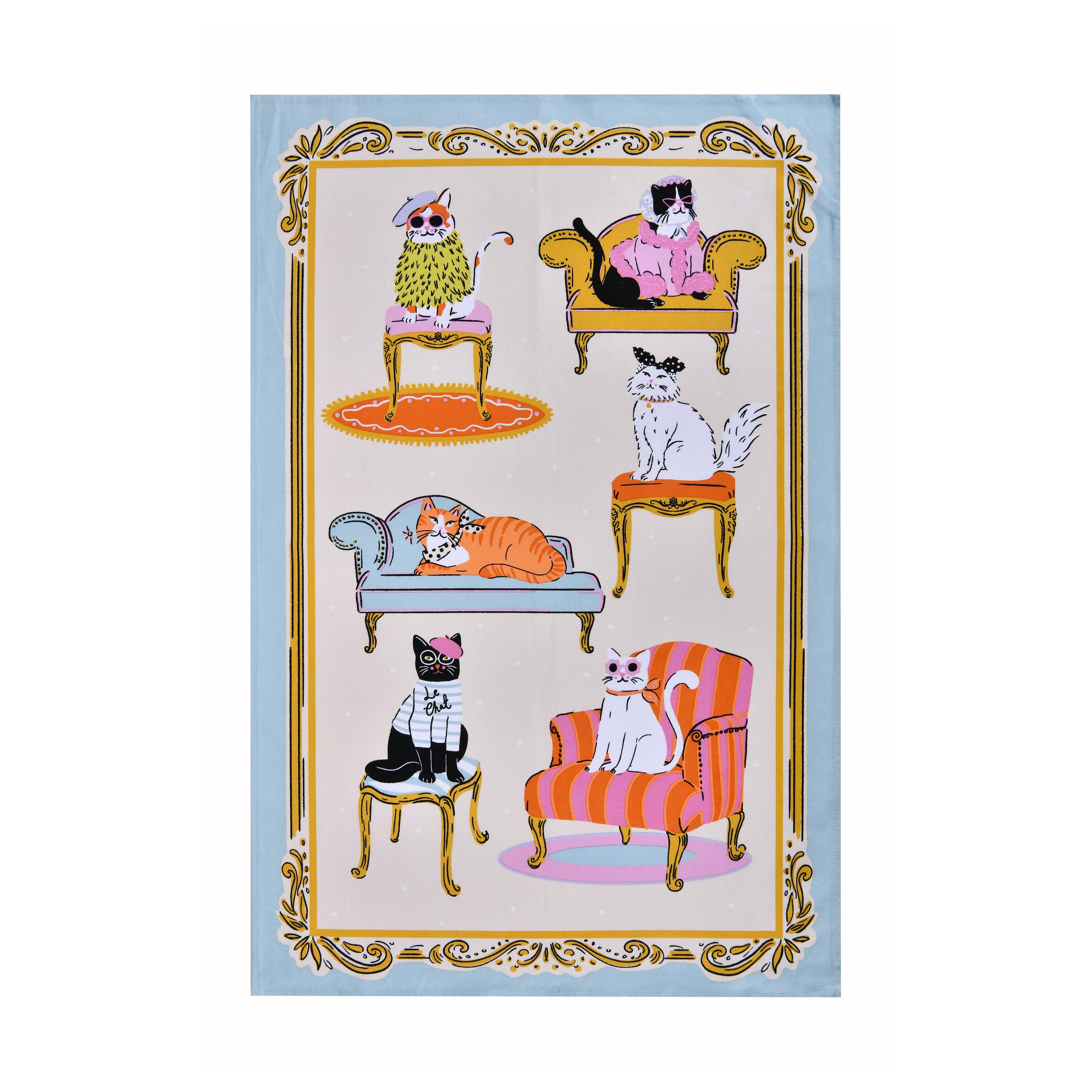 Ulster Weavers Cool Cats Cotton Tea Towel Multi-Coloured