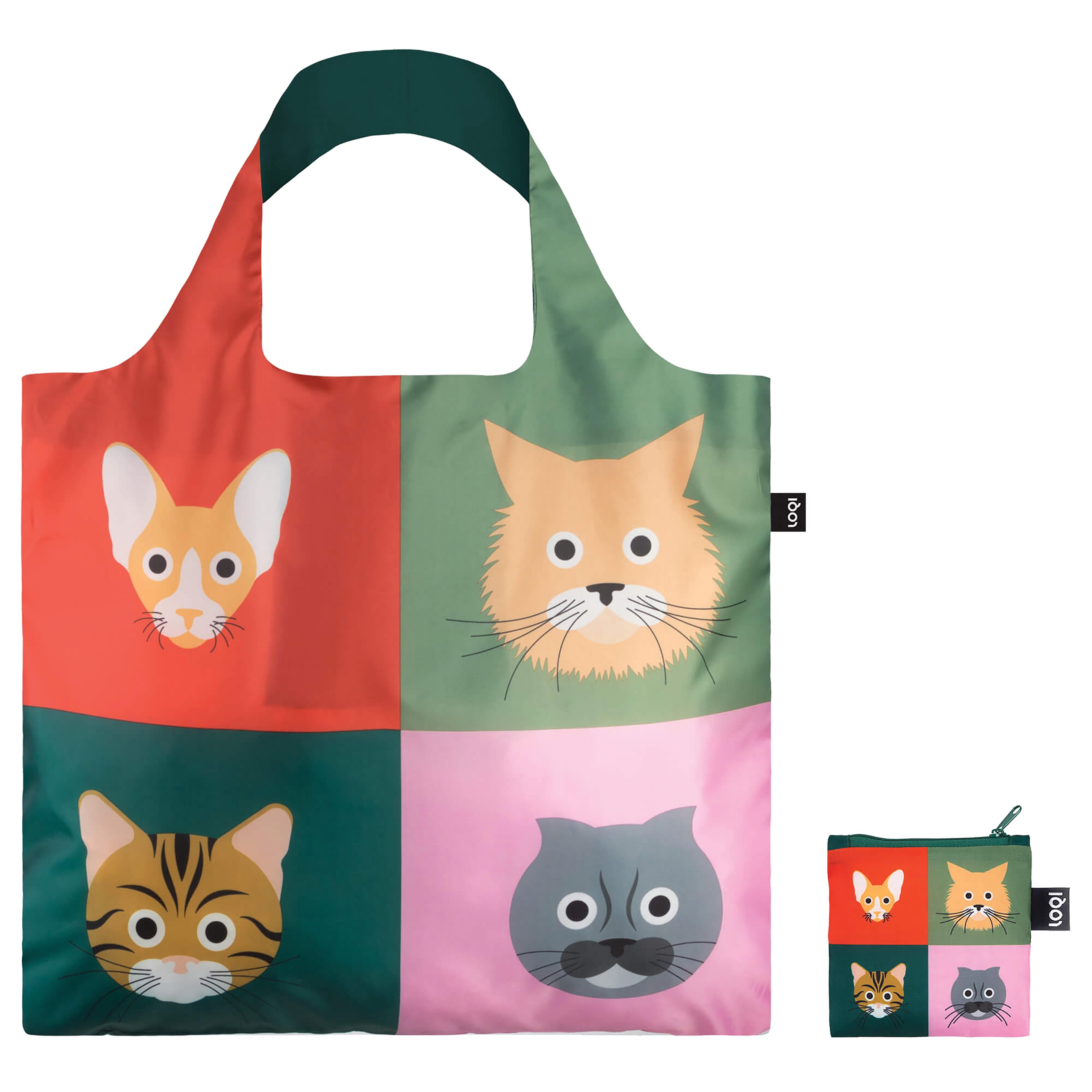 LOQI Stephen Cheetham Cats Tote Bag