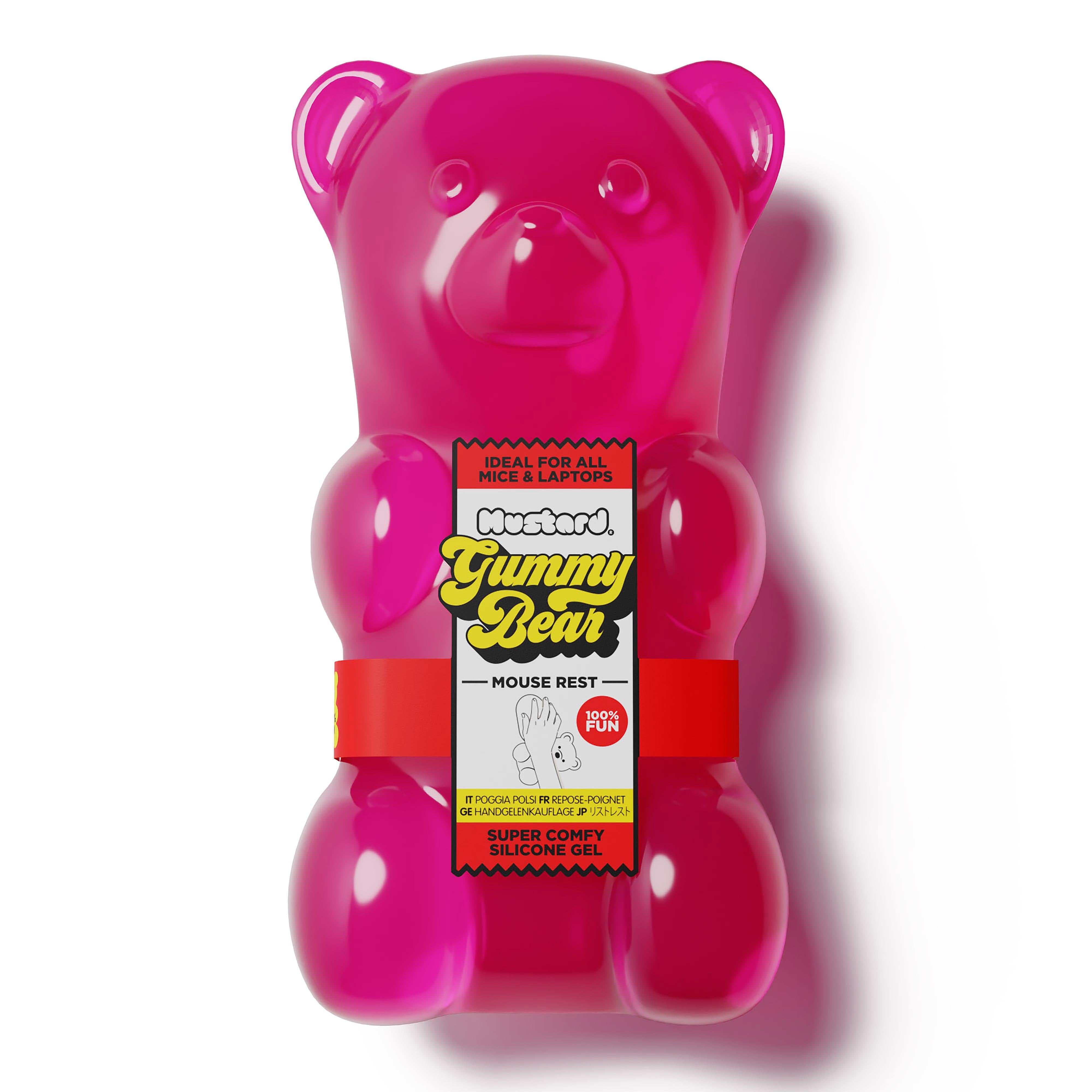 Mustard Gummy Bear Mouse Rest Pink