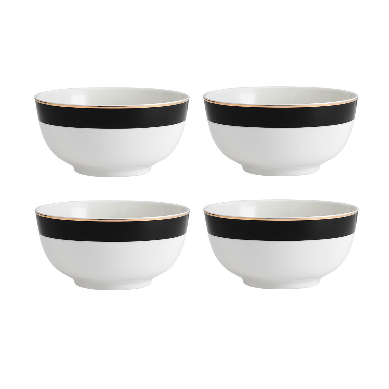 Mikasa Luxe Deco Fine China Cereal Bowl Set 4 Piece 14cm