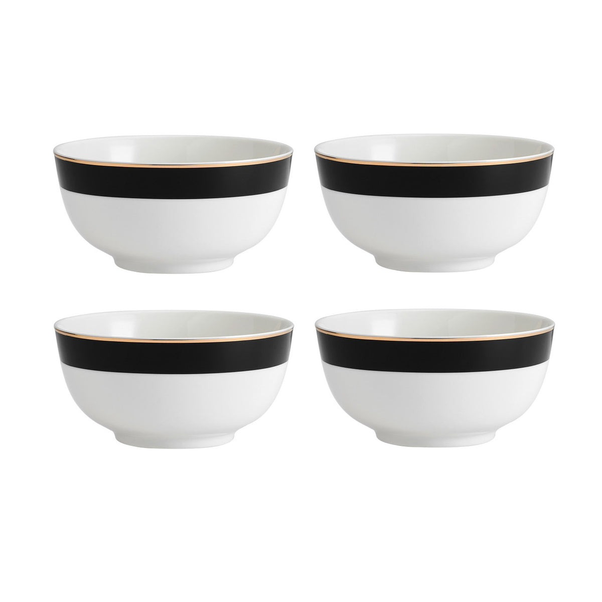 Mikasa Luxe Deco Fine China Cereal Bowl Set 4 Piece 14cm