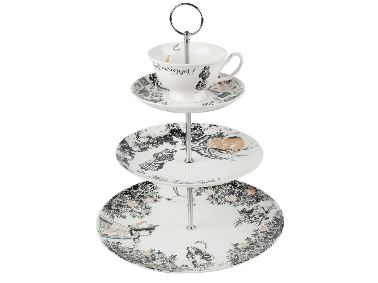 V&A Alice in Wonderland 3 Tier Cake Stand