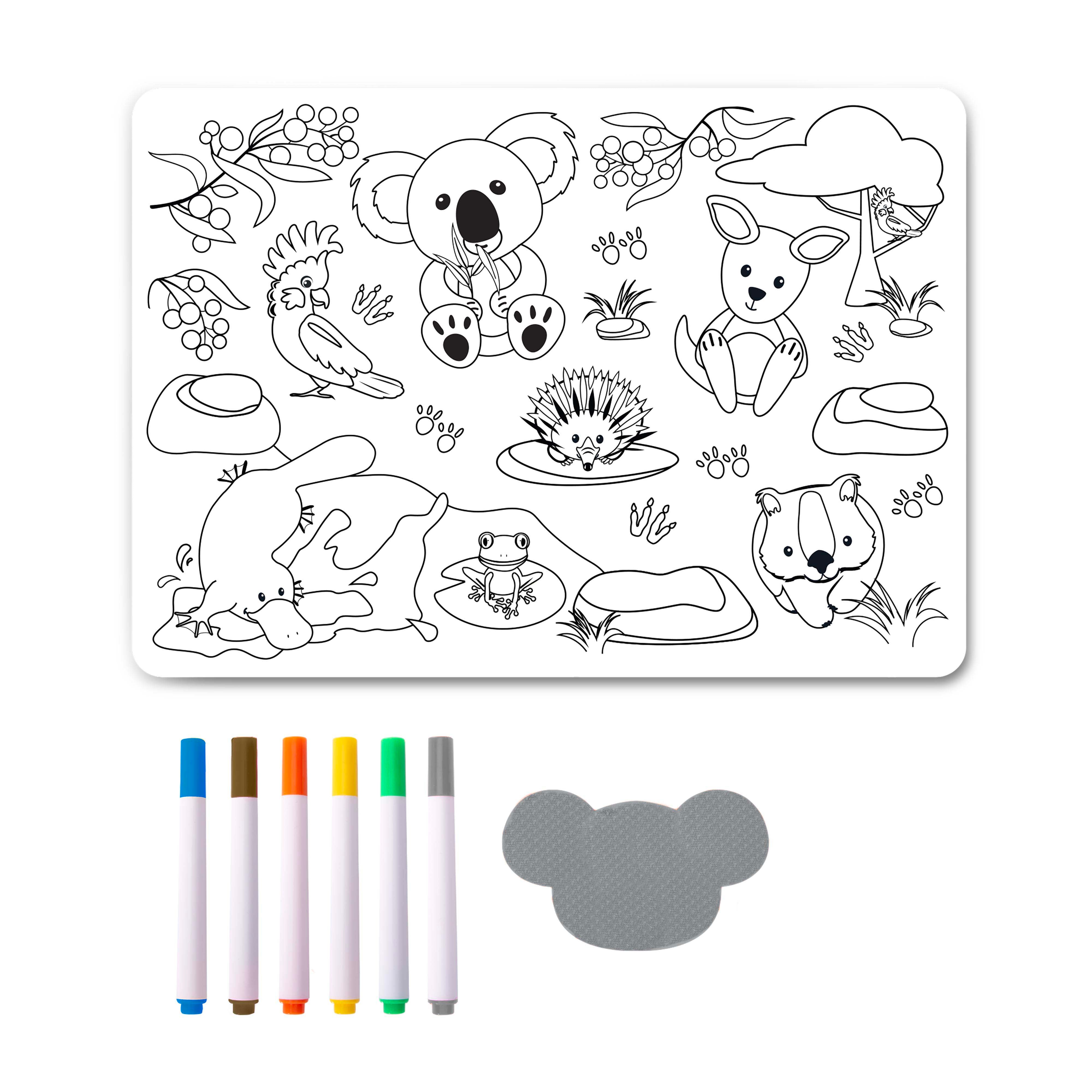 The Australian Collection Colour in Placemat Aussie Animals