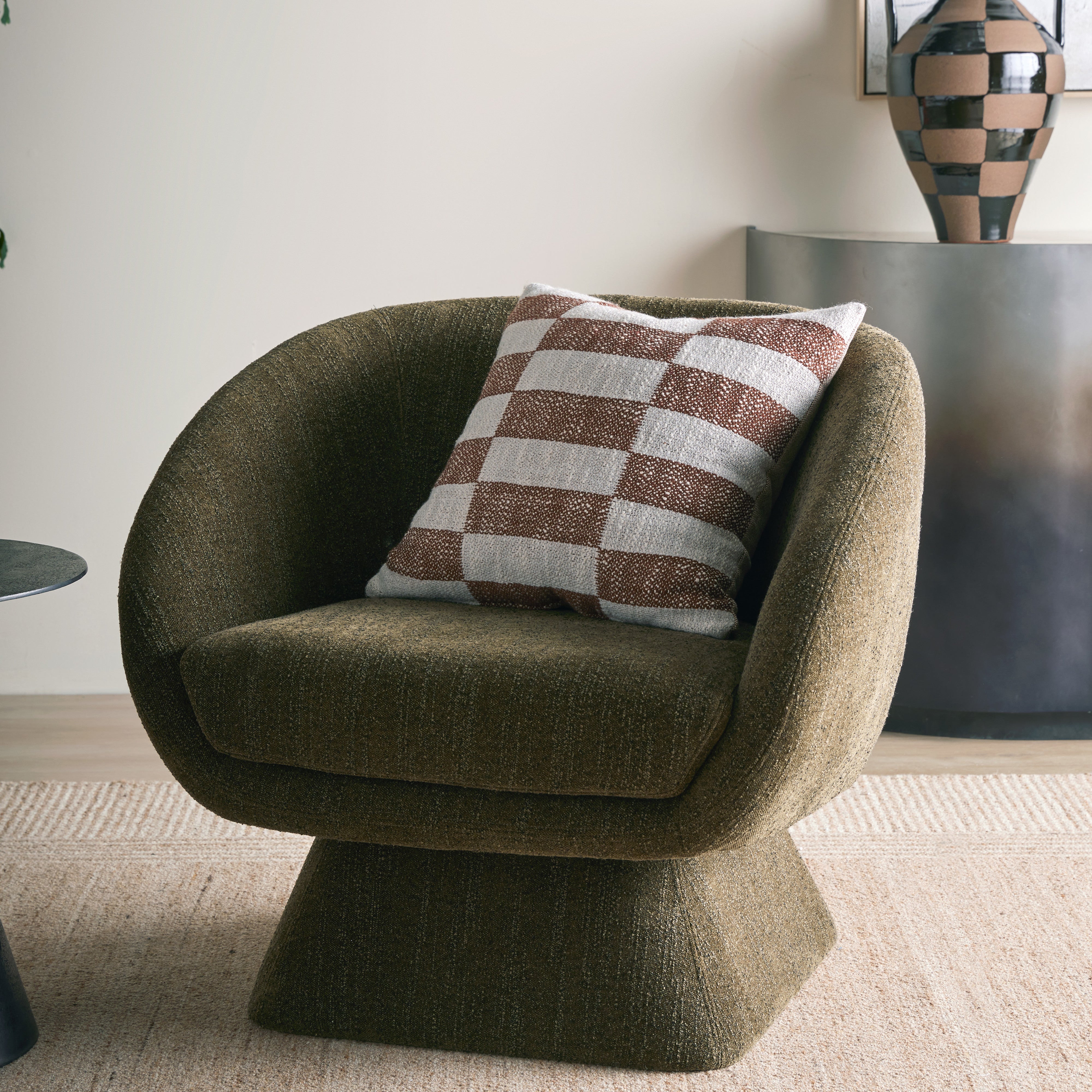 Grand Designs Lucca Swivel Chair Green
