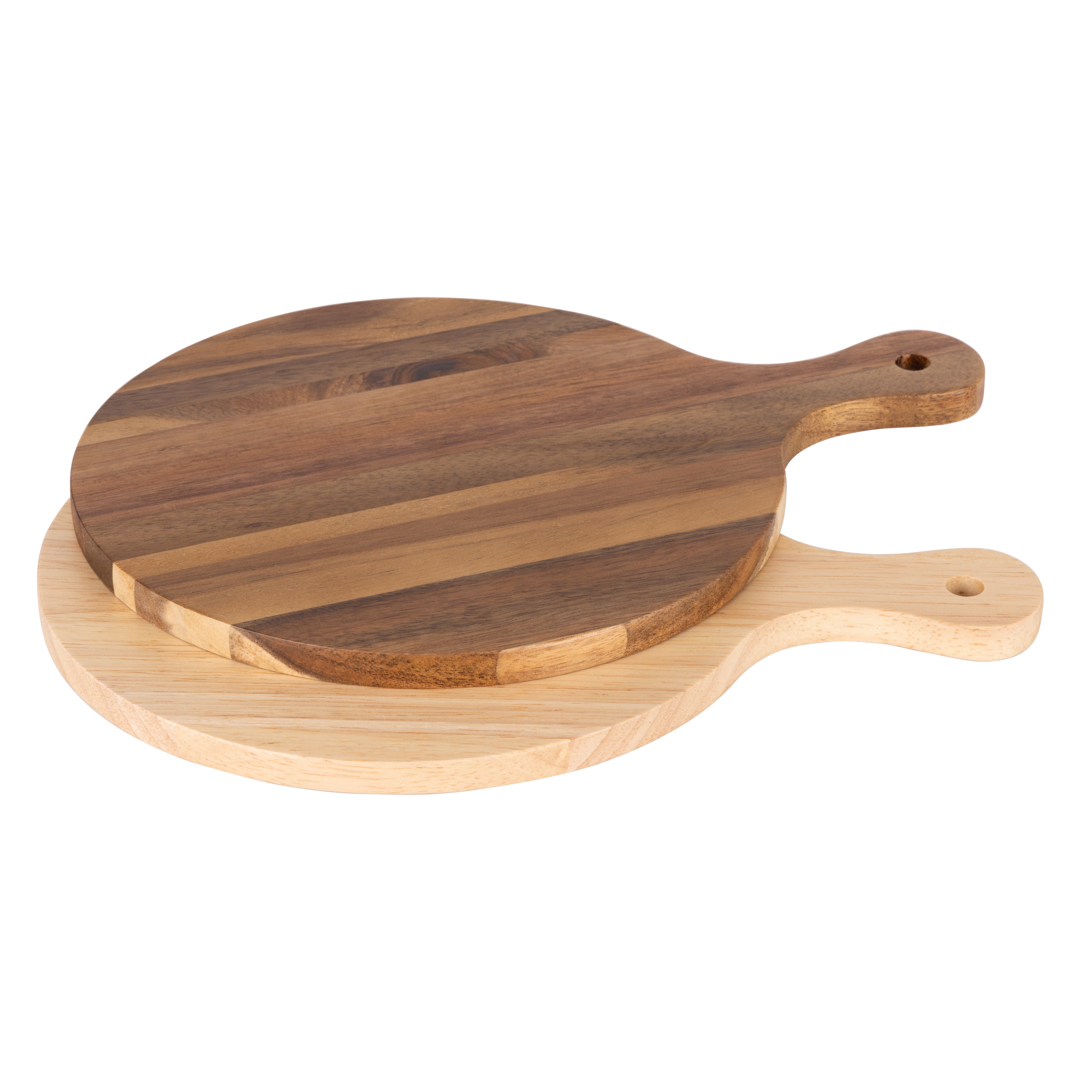 Davis & Waddell Cantina Acacia & Rubber Wood Round Serving Board 2 Piece Assorted