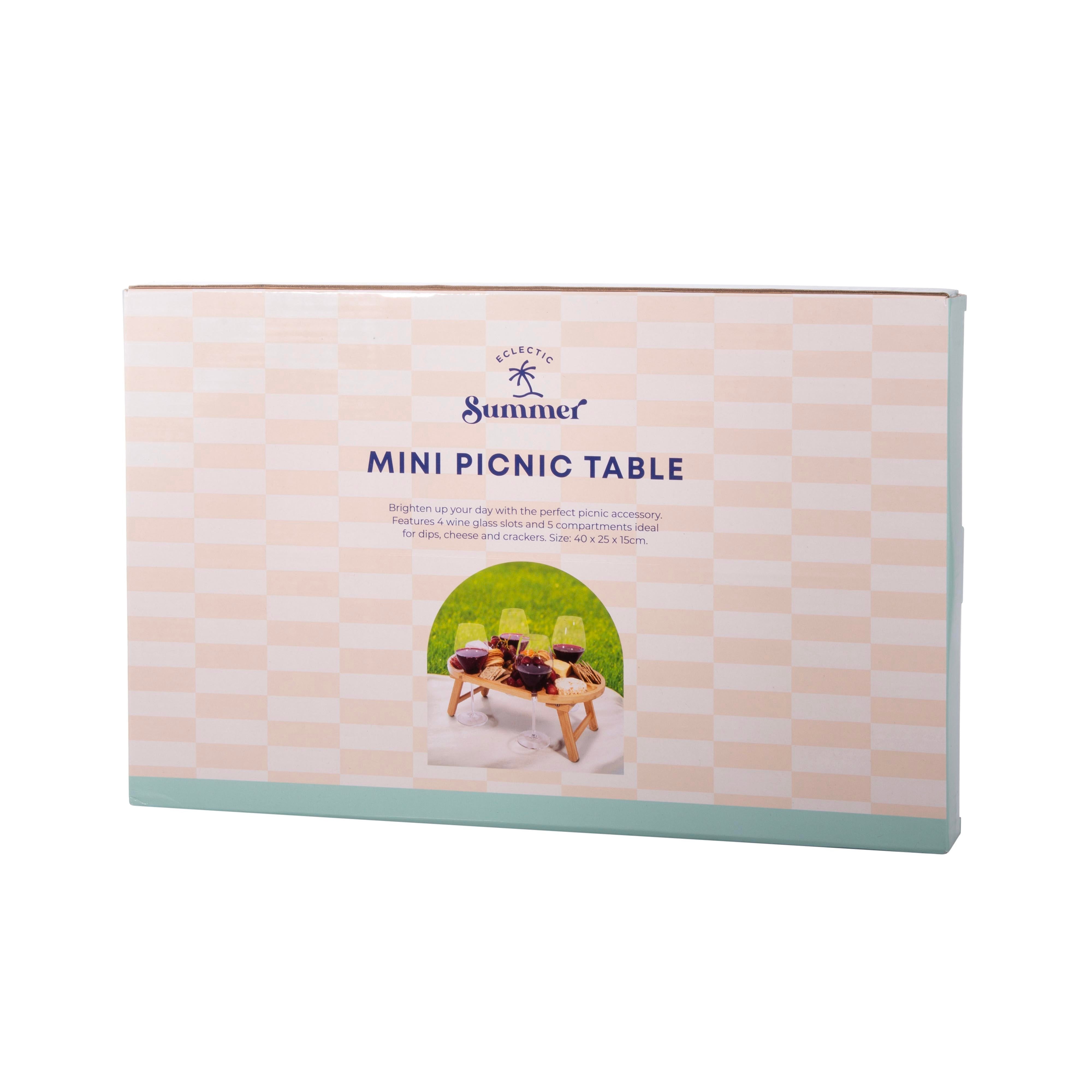 isGift Eclectic Summer Mini Picnic Table Natural