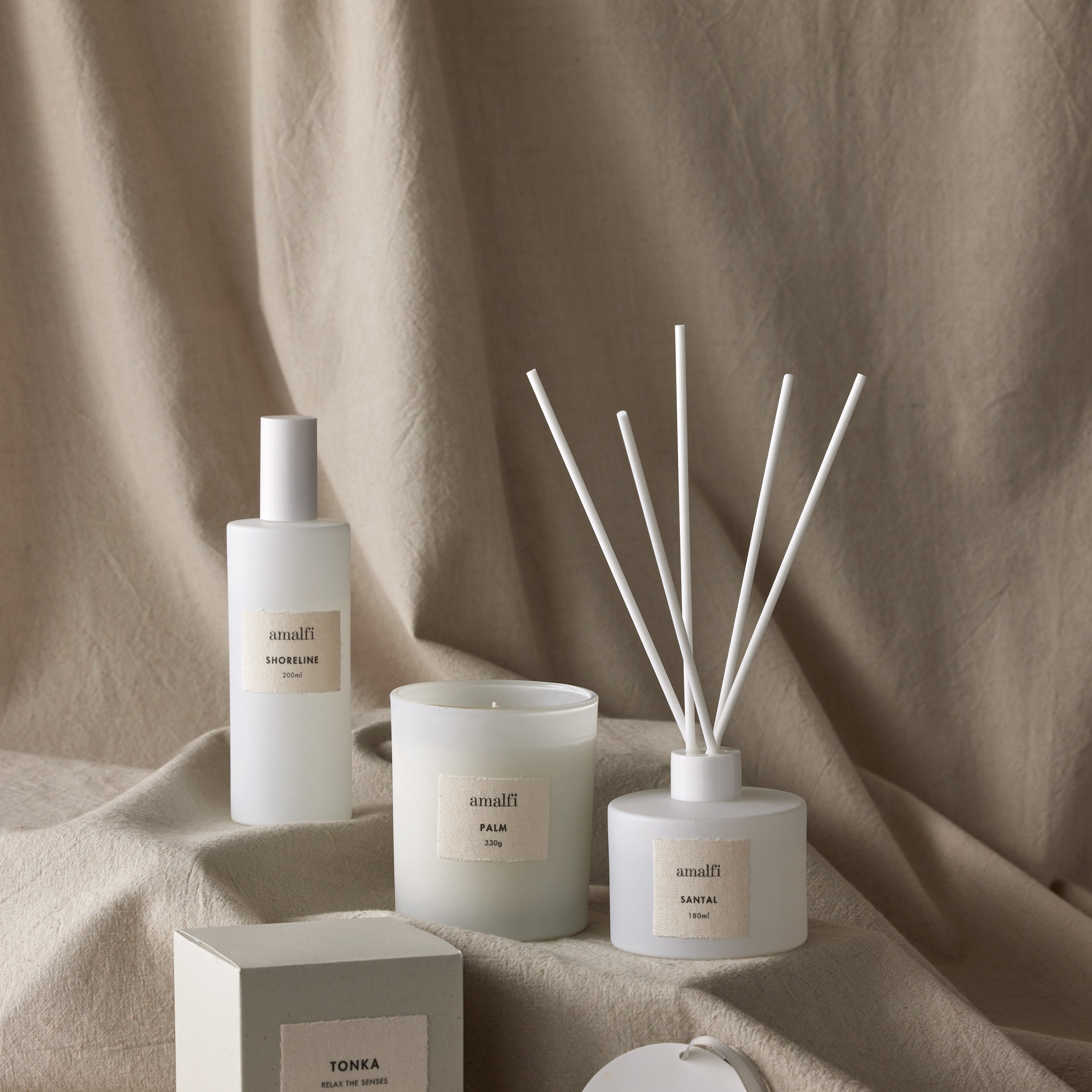 Amalfi Bonbon Scented Soy Wax Candle 330g White