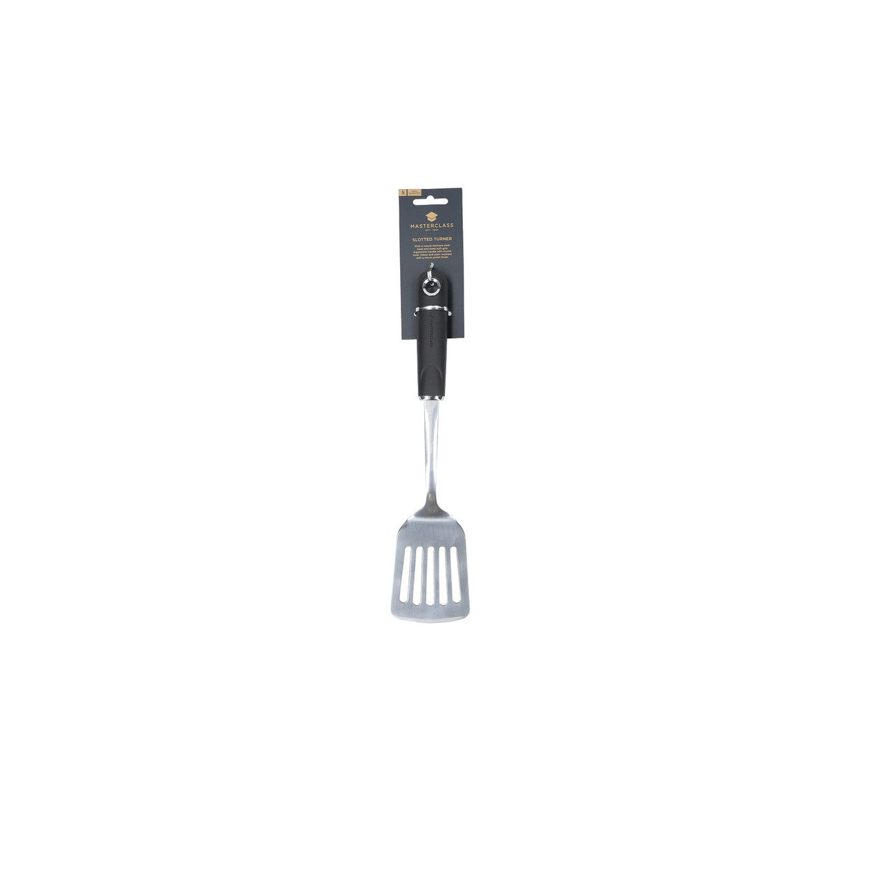 MasterClass Soft Grip Stainless Steel Slotted Turner