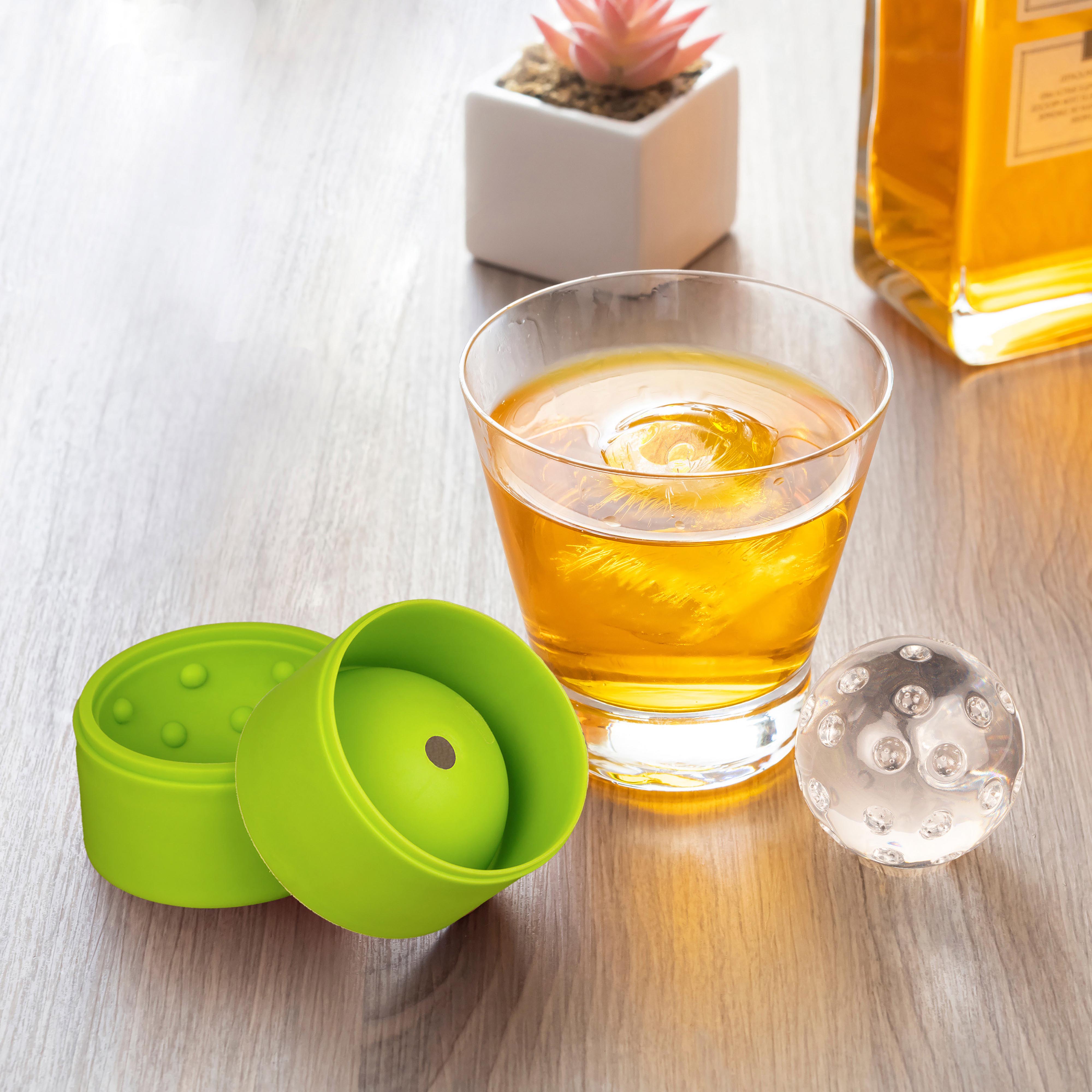 Kikkerland Pickleball Ice Ball Moulds 2 Piece Set Green