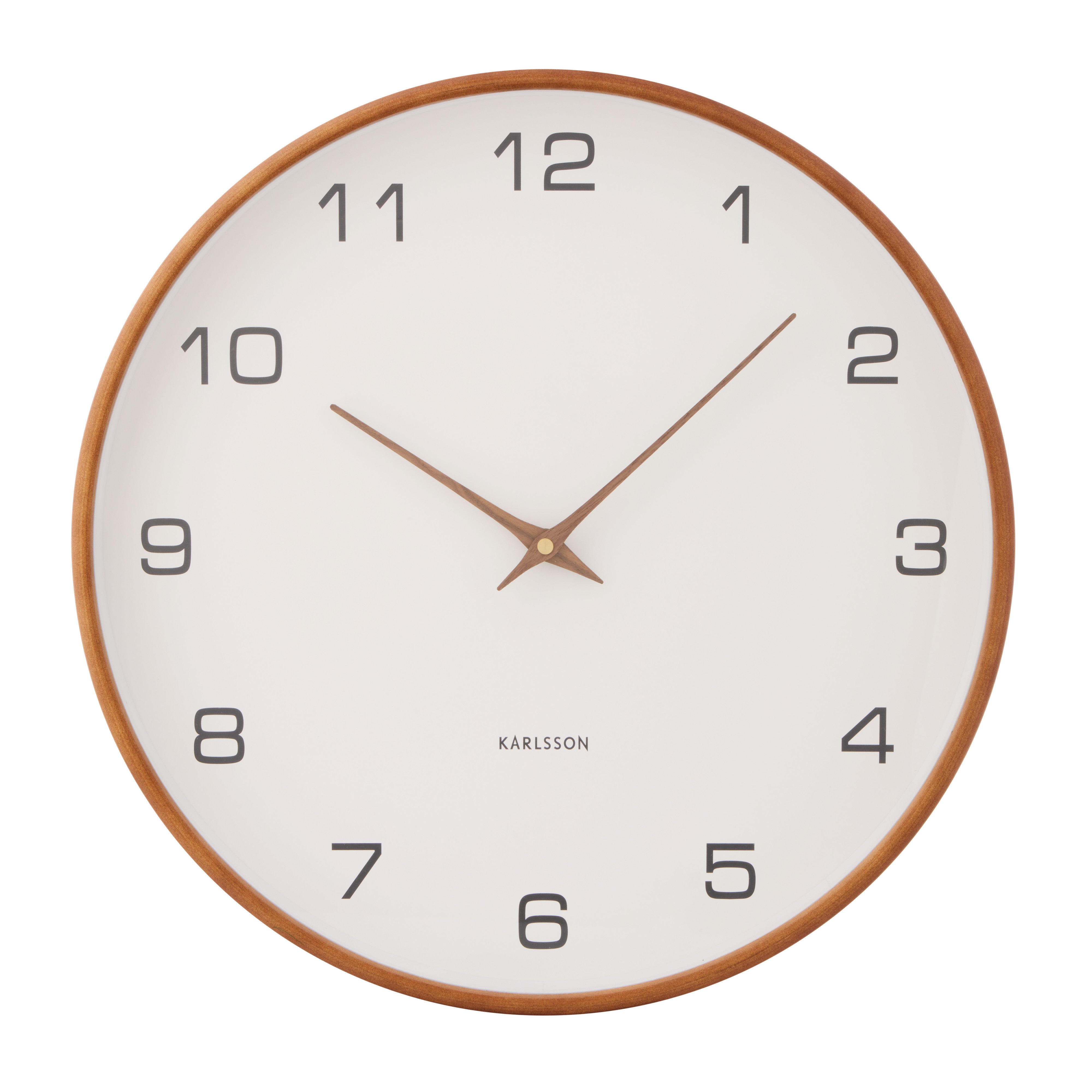 Karlsson Acento Wall Clock White & Walnut