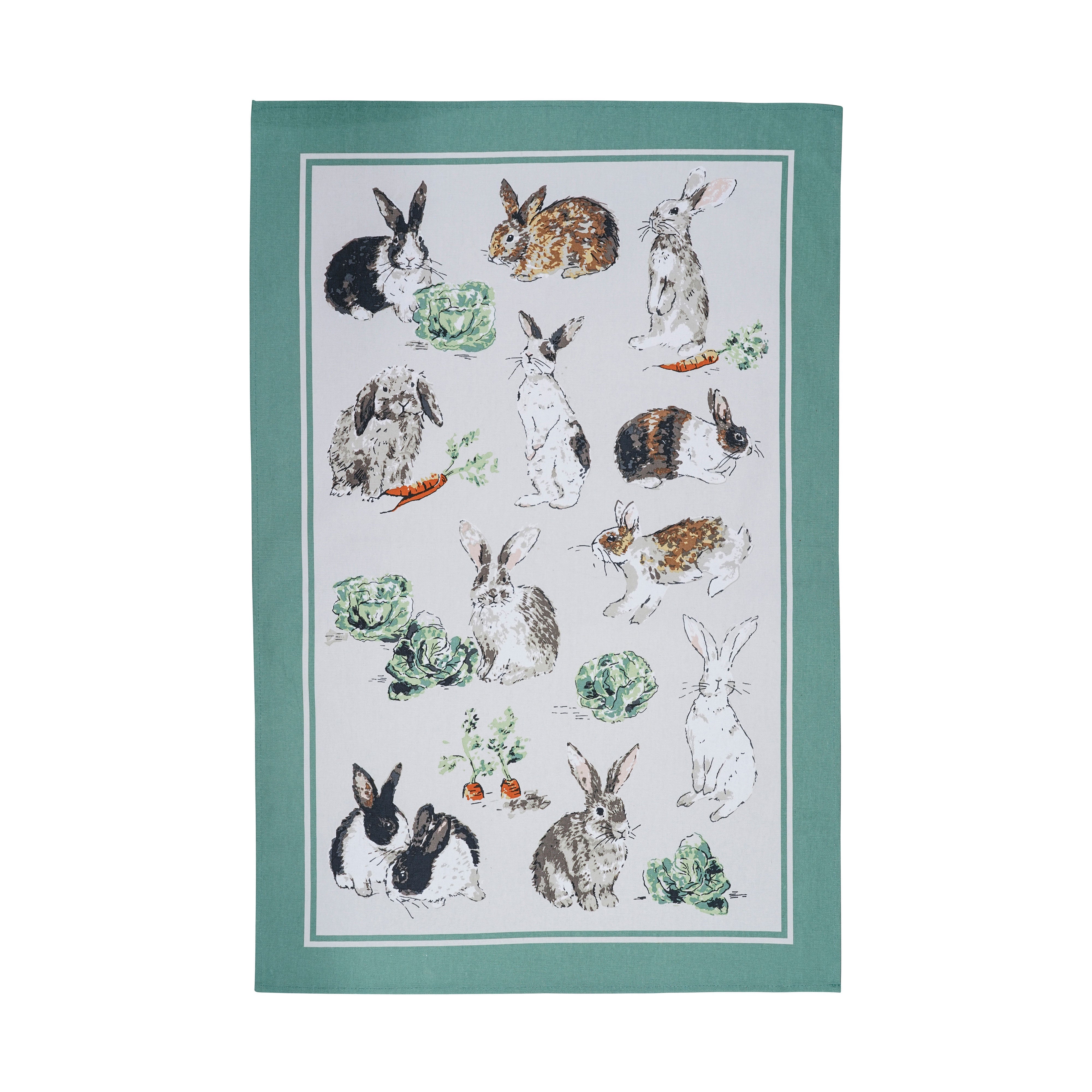 Ulster Weavers Rabbit Patch Tea Towel Multi-Coloured