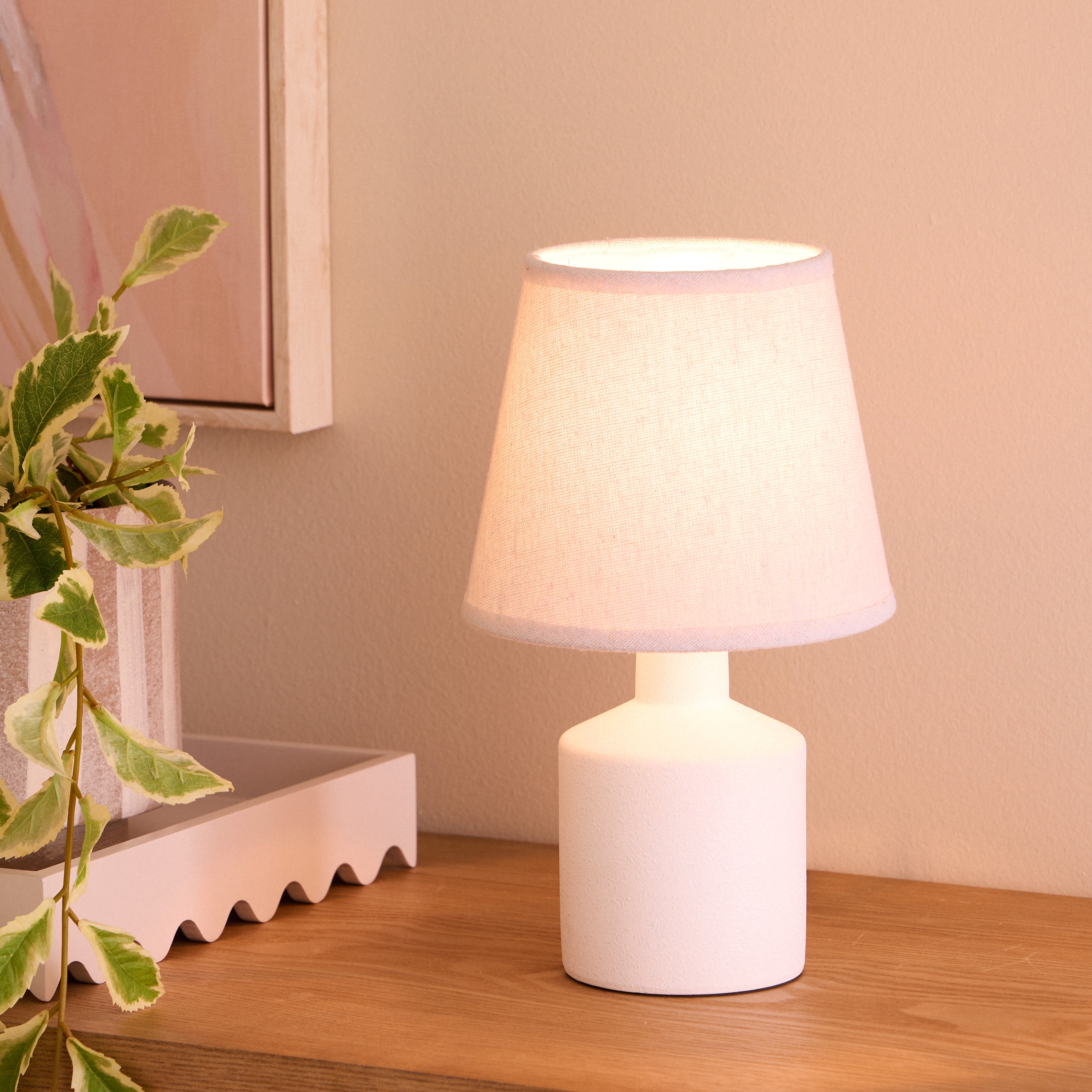 Amalfi Milton Table Lamp 2 Piece Set Cream & Taupe