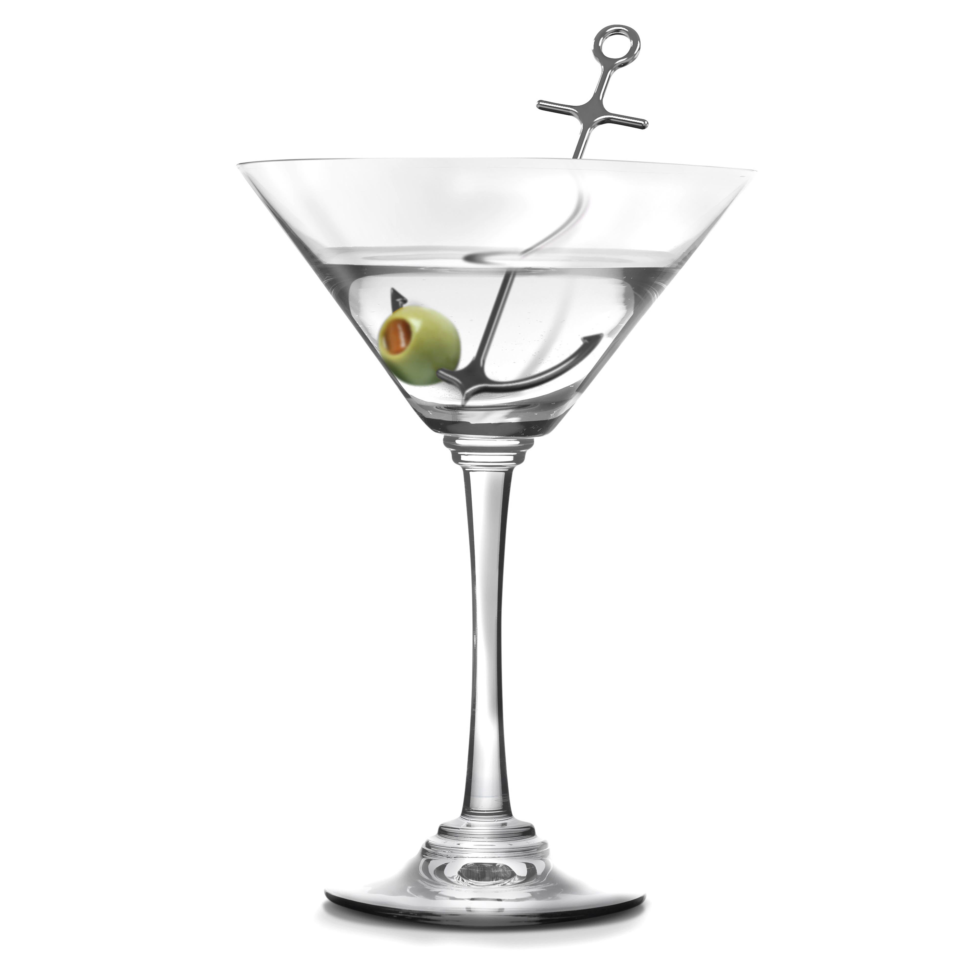 Fred Anchored Cocktail Picks 4 Piece Set Silver