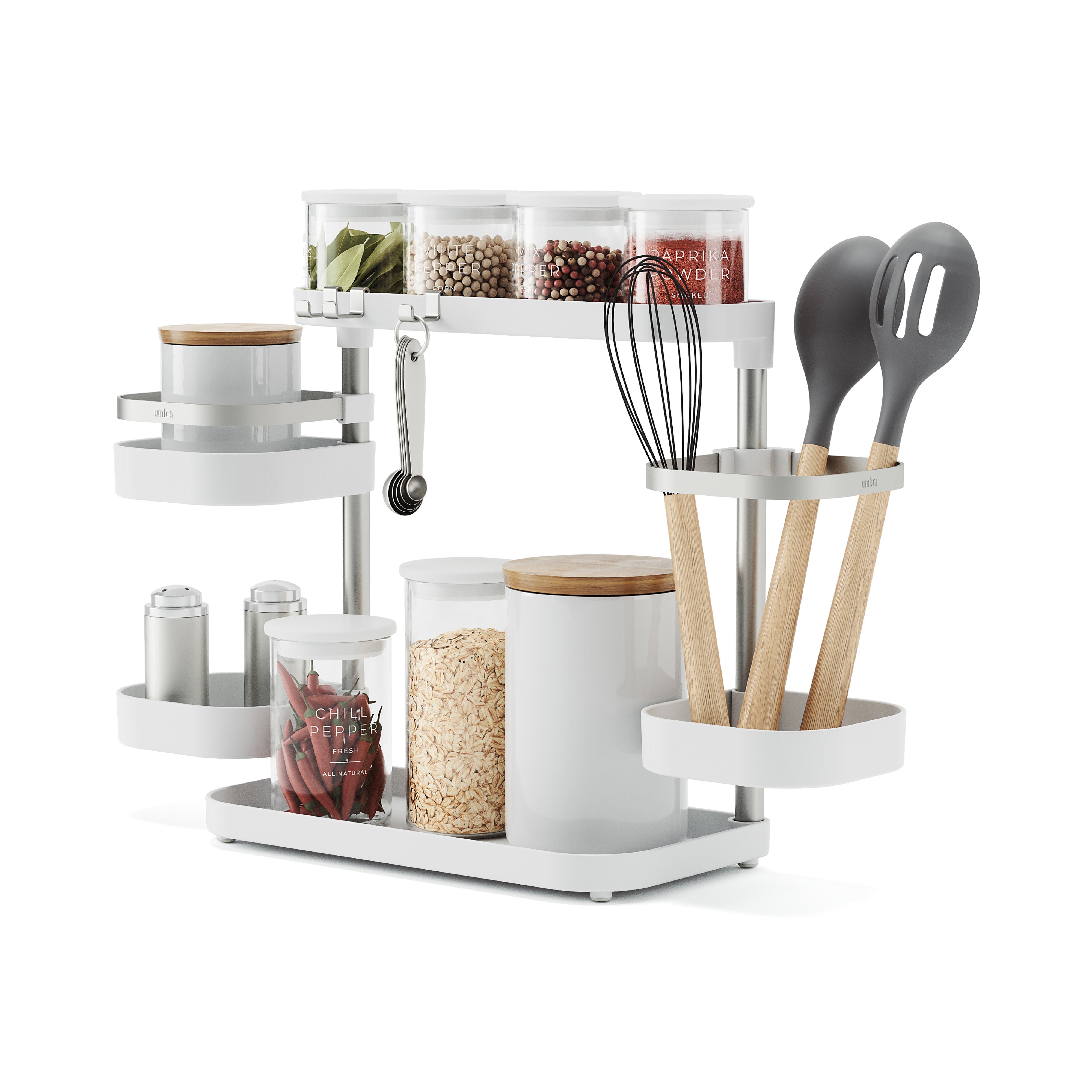 Umbra Holster Multilevel Organizer White & Nickel