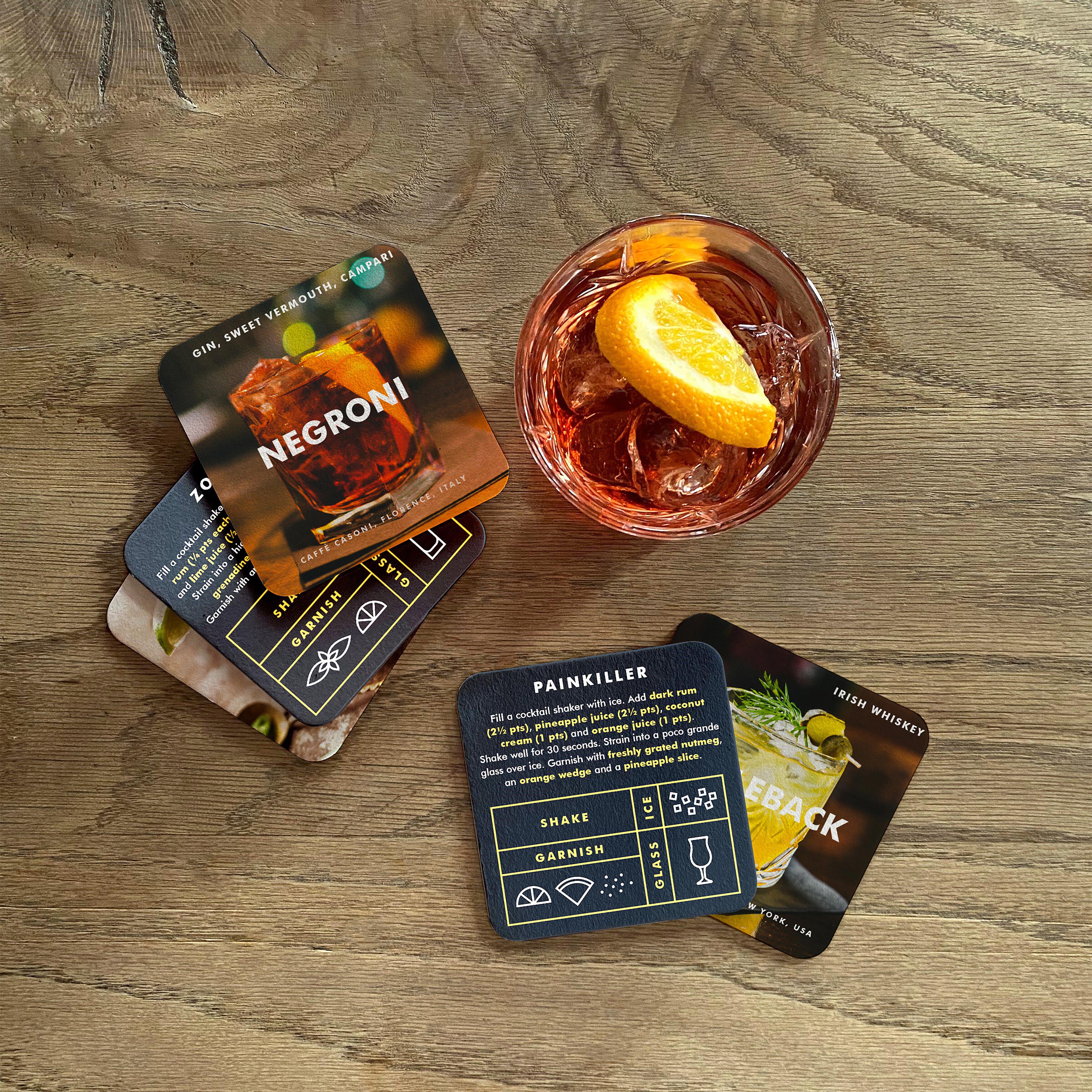 Luckies Iron & Glory Mixologist Cocktail Recipe Cards