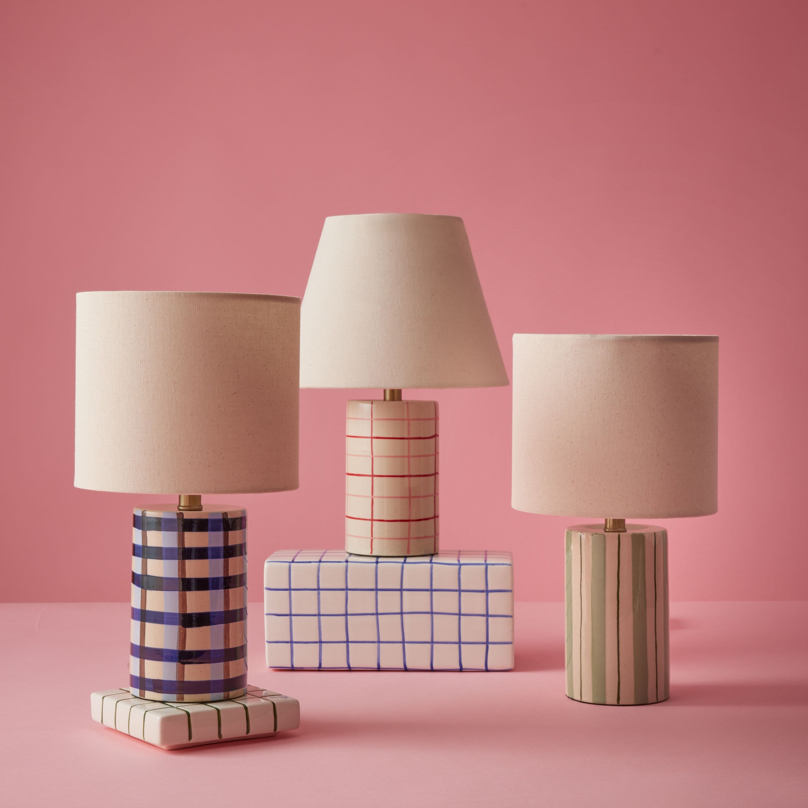 Emporium Rey Table Lamp Ivory & Green