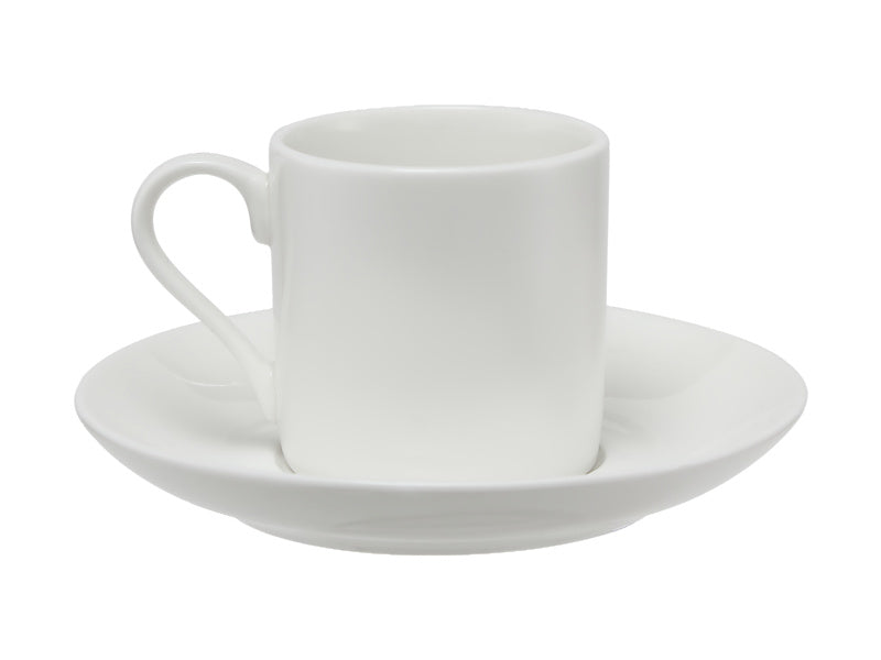 Maxwell & Williams White Basics Straight Demi Cup & Saucer 100ml