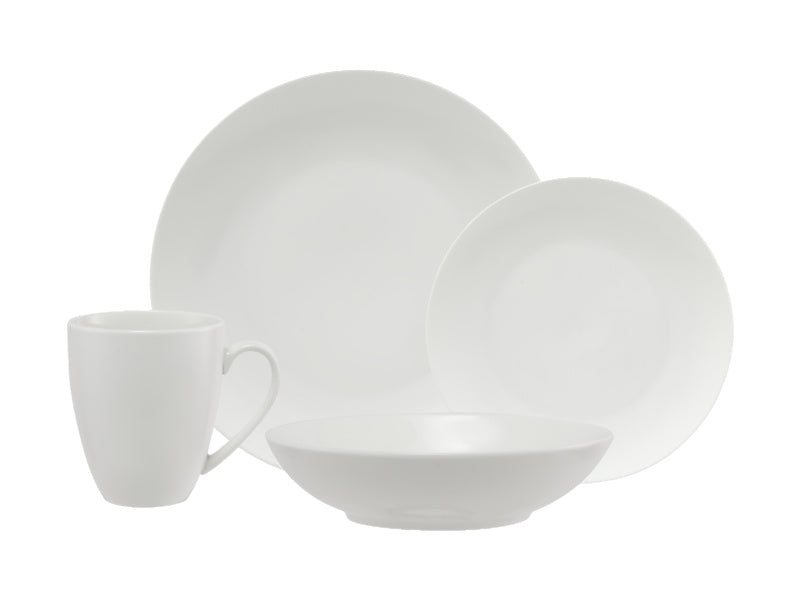Maxwell & Williams White Basics Fitzrovia Coupe Dinner Set 16 Piece