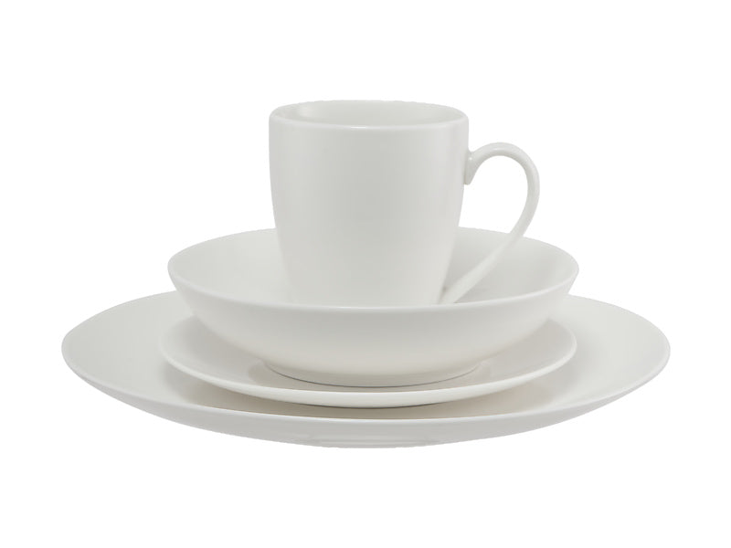 Maxwell & Williams White Basics Fitzrovia Coupe Dinner Set 16 Piece