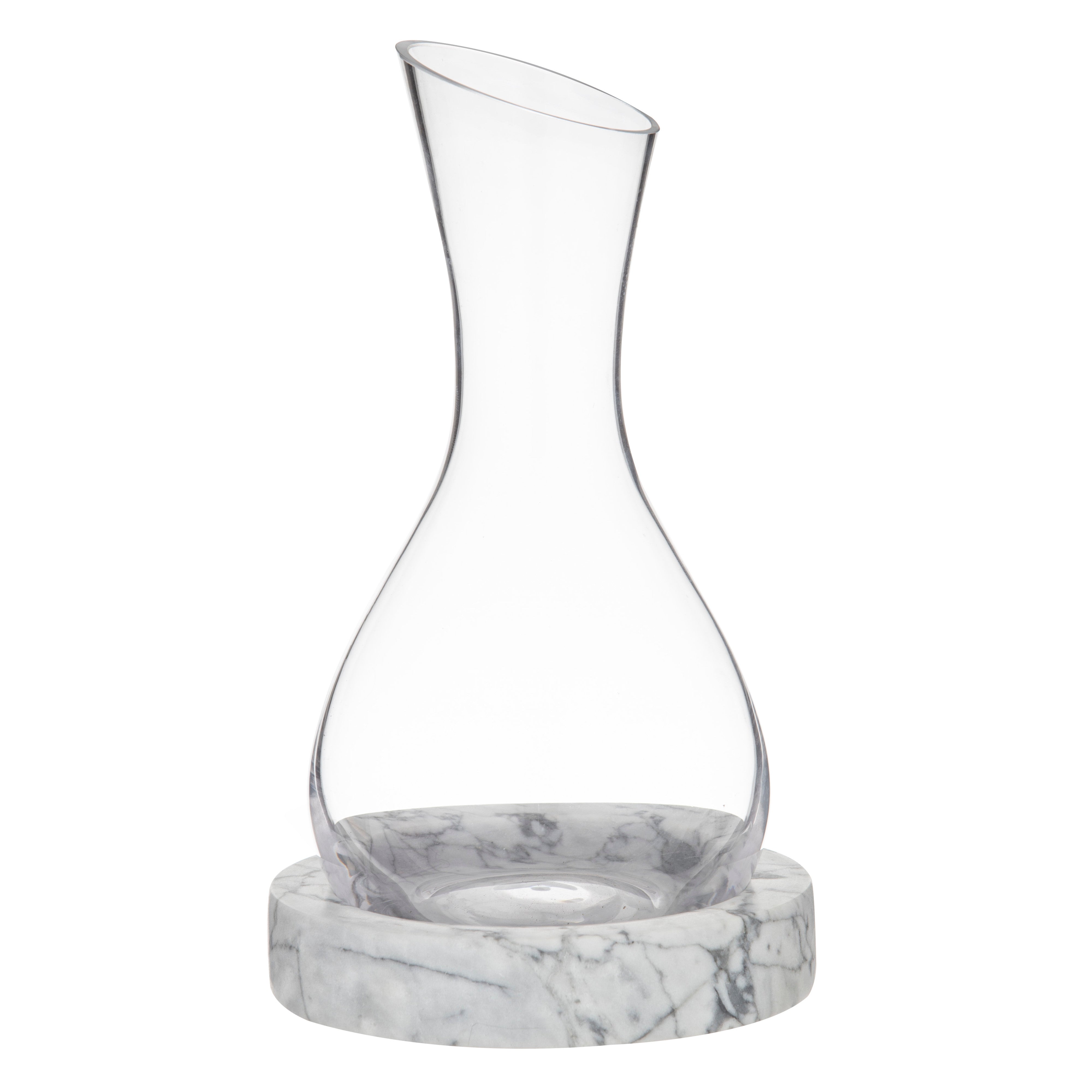 Davis & Waddell Nuvolo Marble Decanter Grey & Clear
