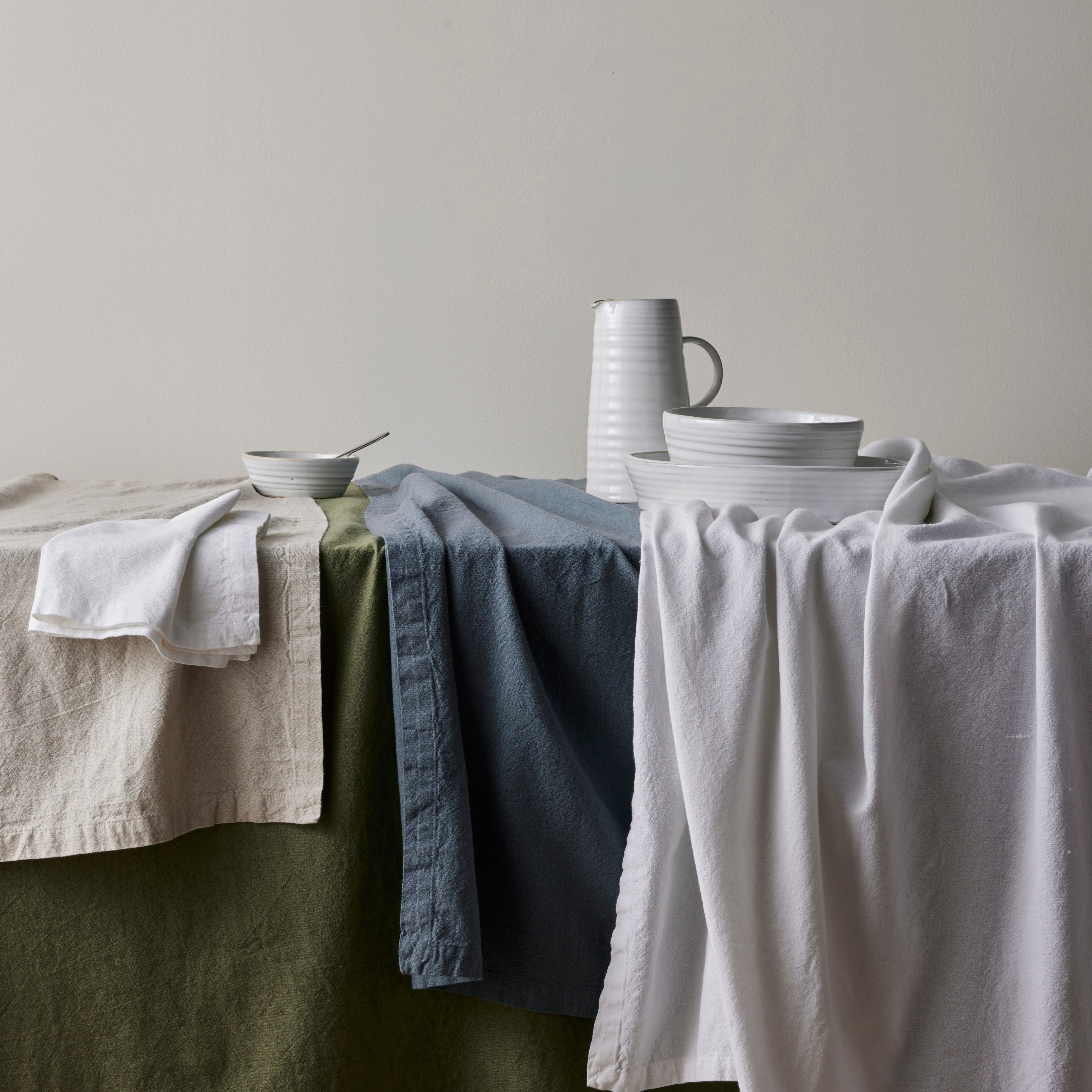 Amalfi Sorrento Liveable Linen Napkins 4 Piece Set White