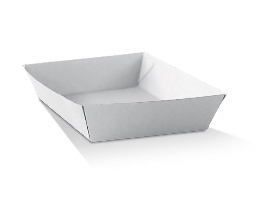 ecoware White Corrugated Tray Square (Carton of 250)