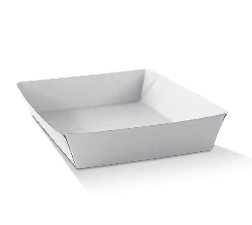 ecoware White Corrugated Tray Medium (Carton of 250)