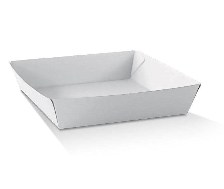ecoware White Corrugated Tray Large (Carton of 250)