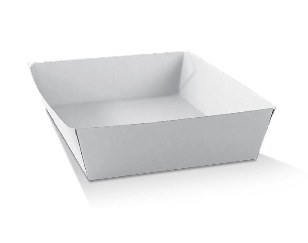 ecoware White Corrugated Tray X-Large (Carton of 100)