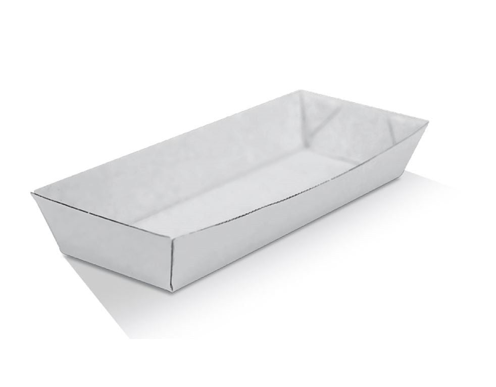 ecoware White Corrugated Tray Hot Dog (Carton of 600)