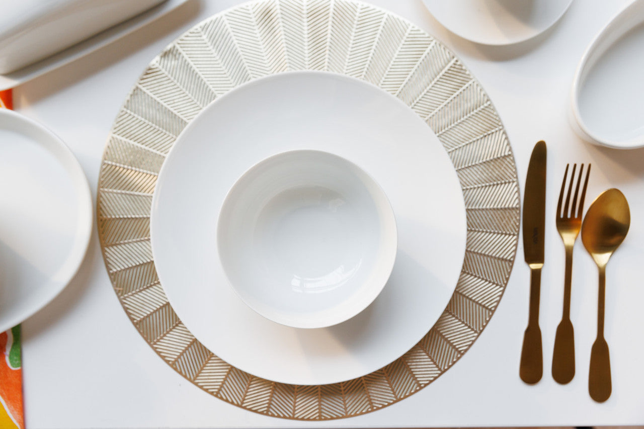 Mikasa Chalk Porcelain Dinner Plate Set 4 Piece 27cm (White)