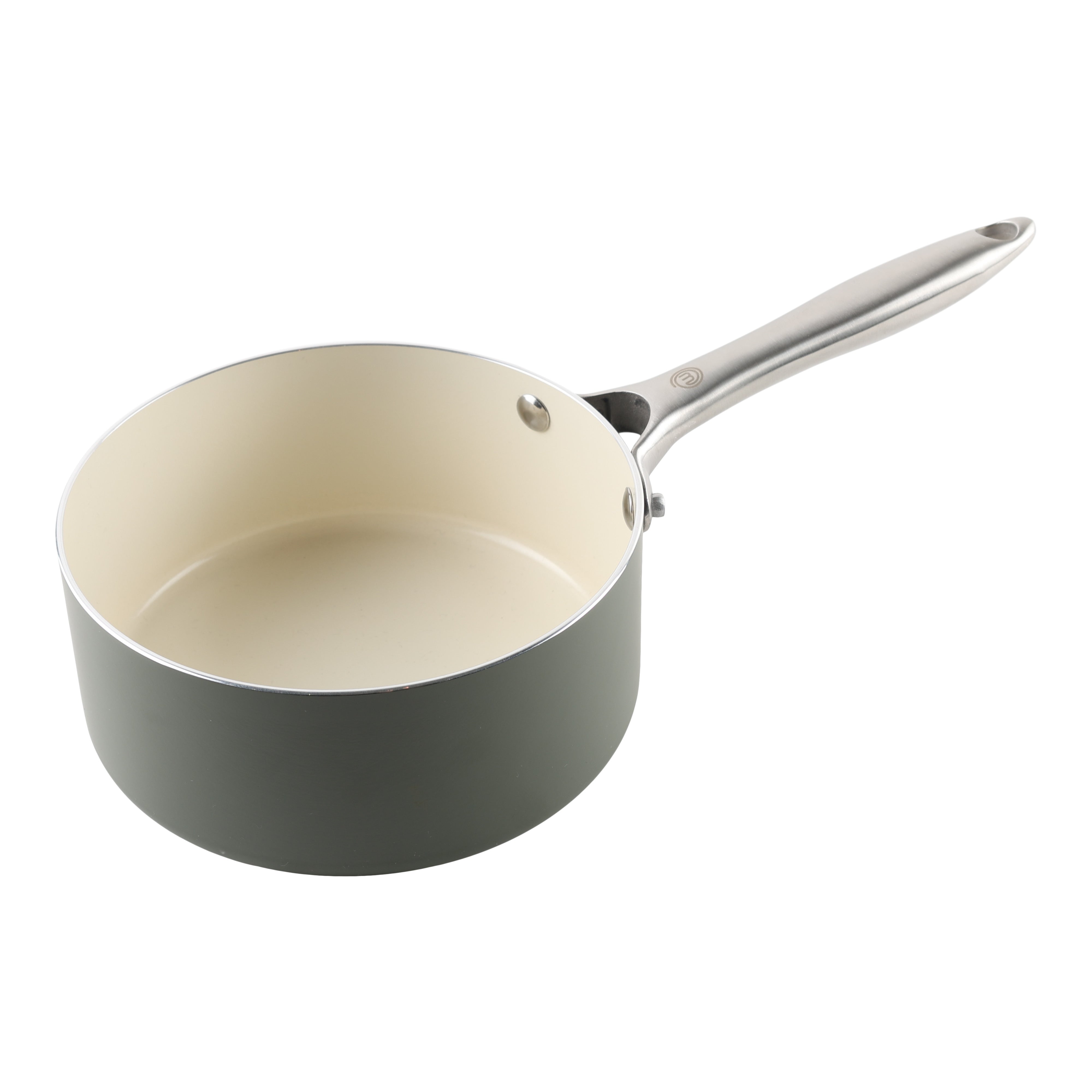 MasterChef Sage Elementa Saucepan with Lid 18cm Sage & Cream